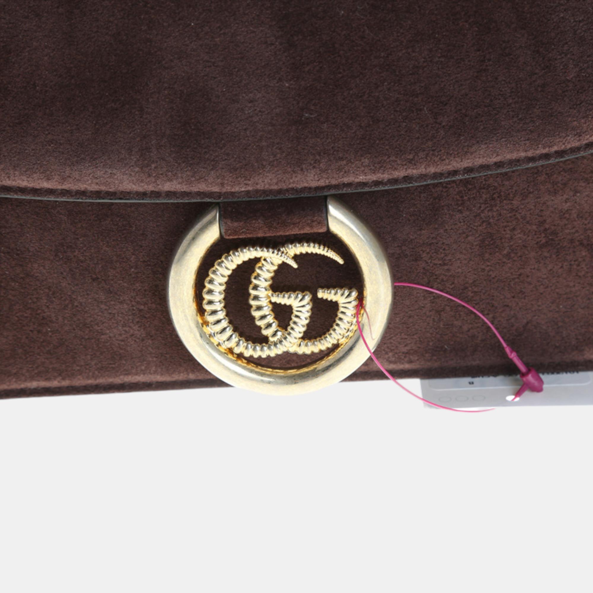 Gucci Brown Suede Shoulder Bag (589474)
