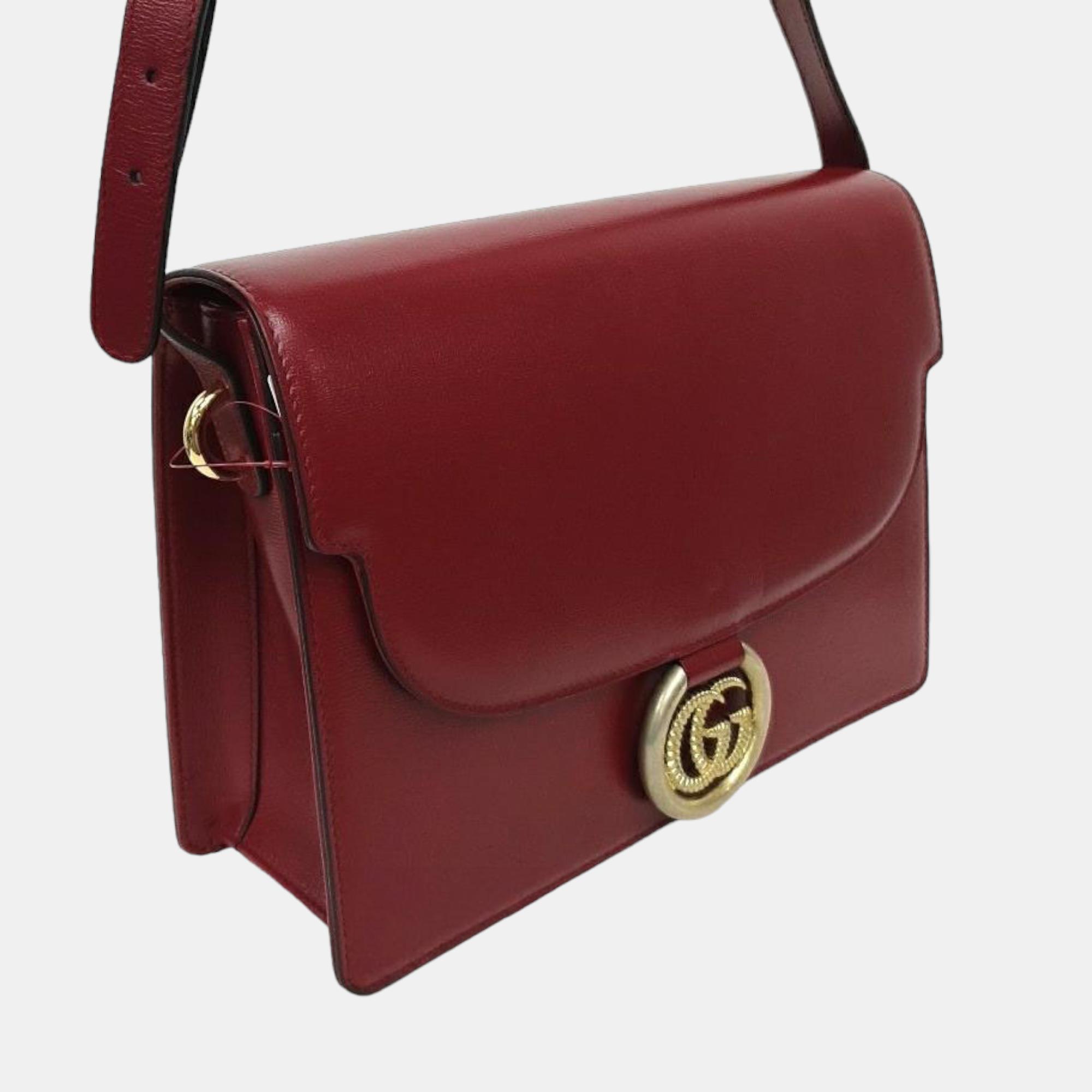 Gucci GG Ring Leather Shoulder Bag (589471)