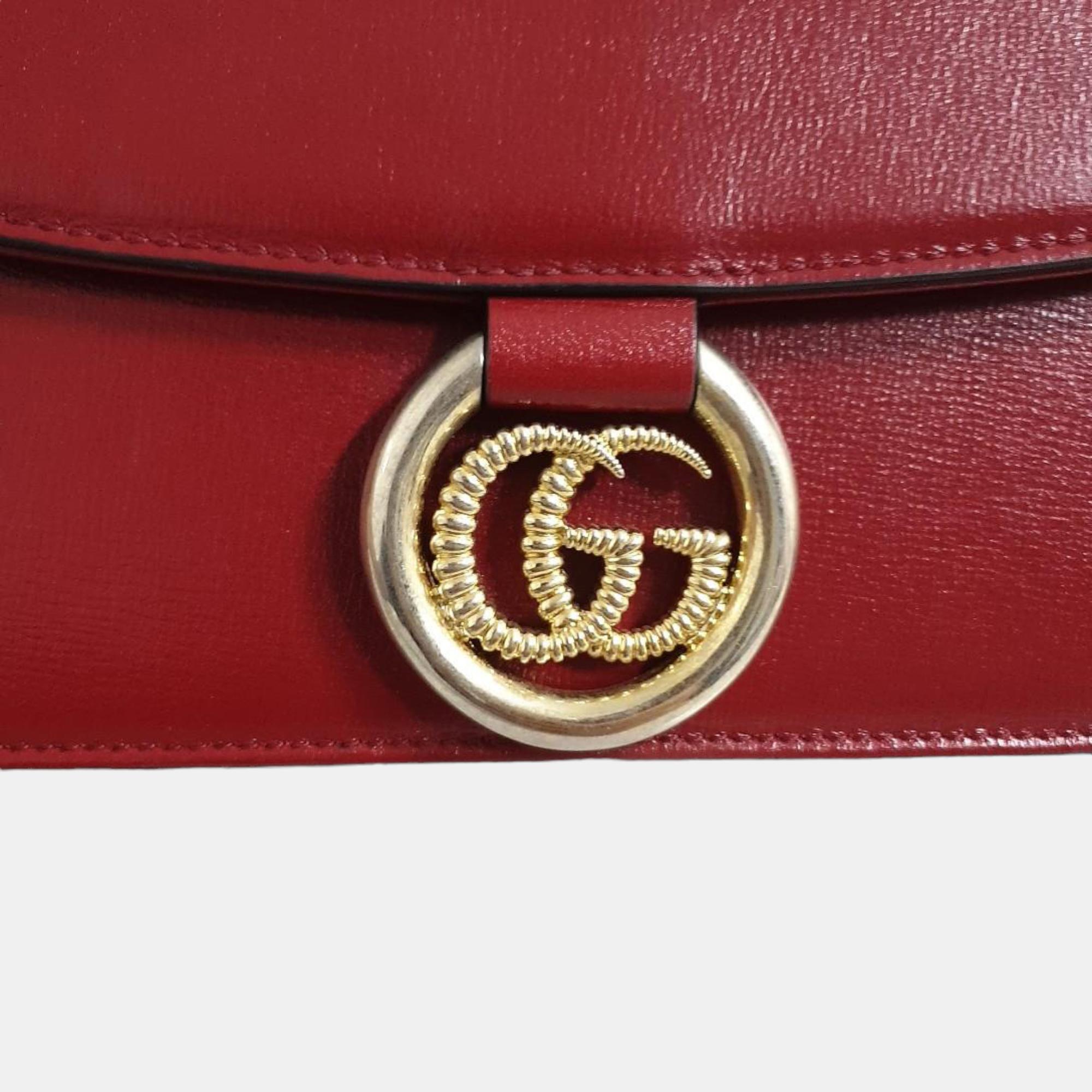 Gucci Burgundy Leather Shoulder Bag (589474)