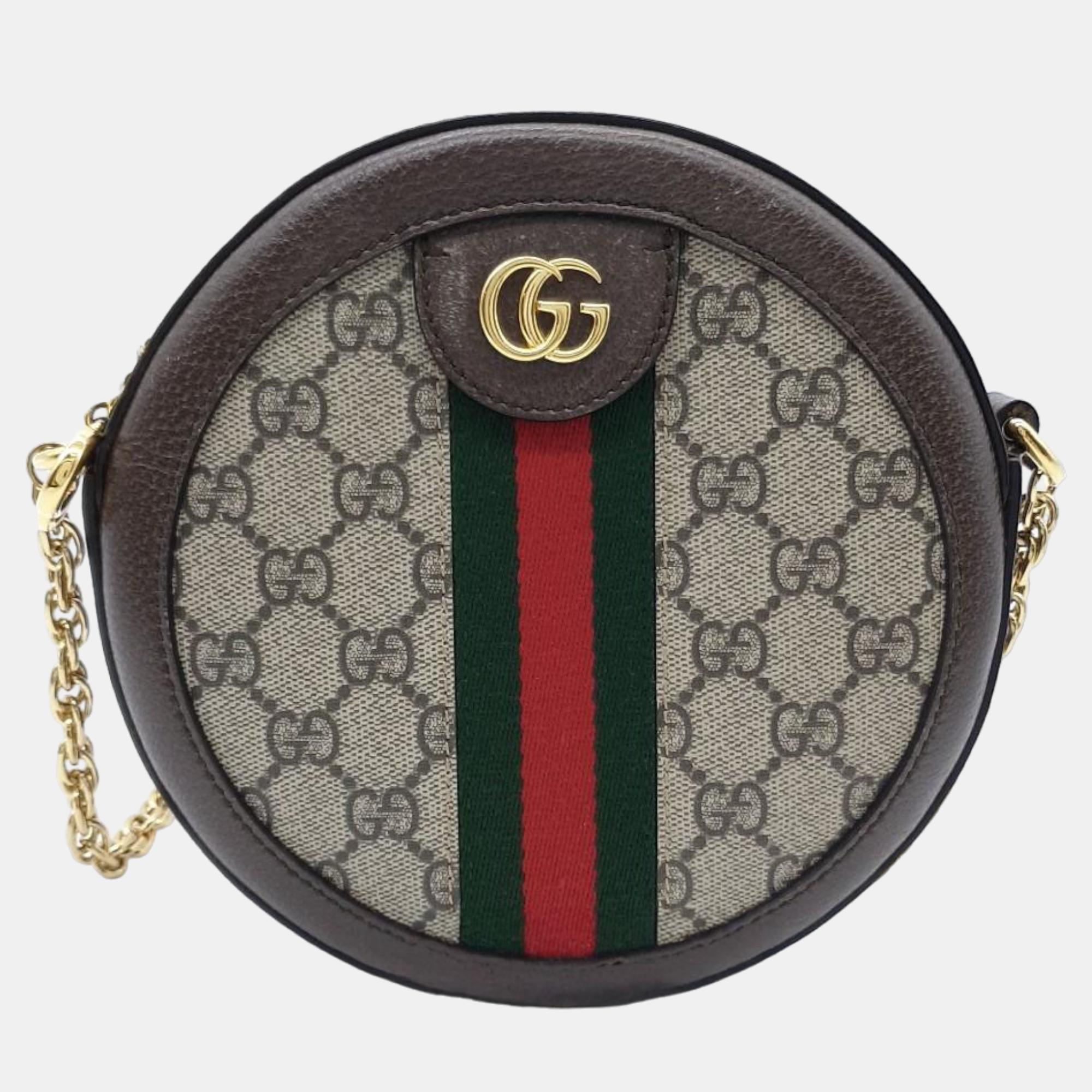Gucci Ophidia Mini GG Round Shoulder Bag (550618)