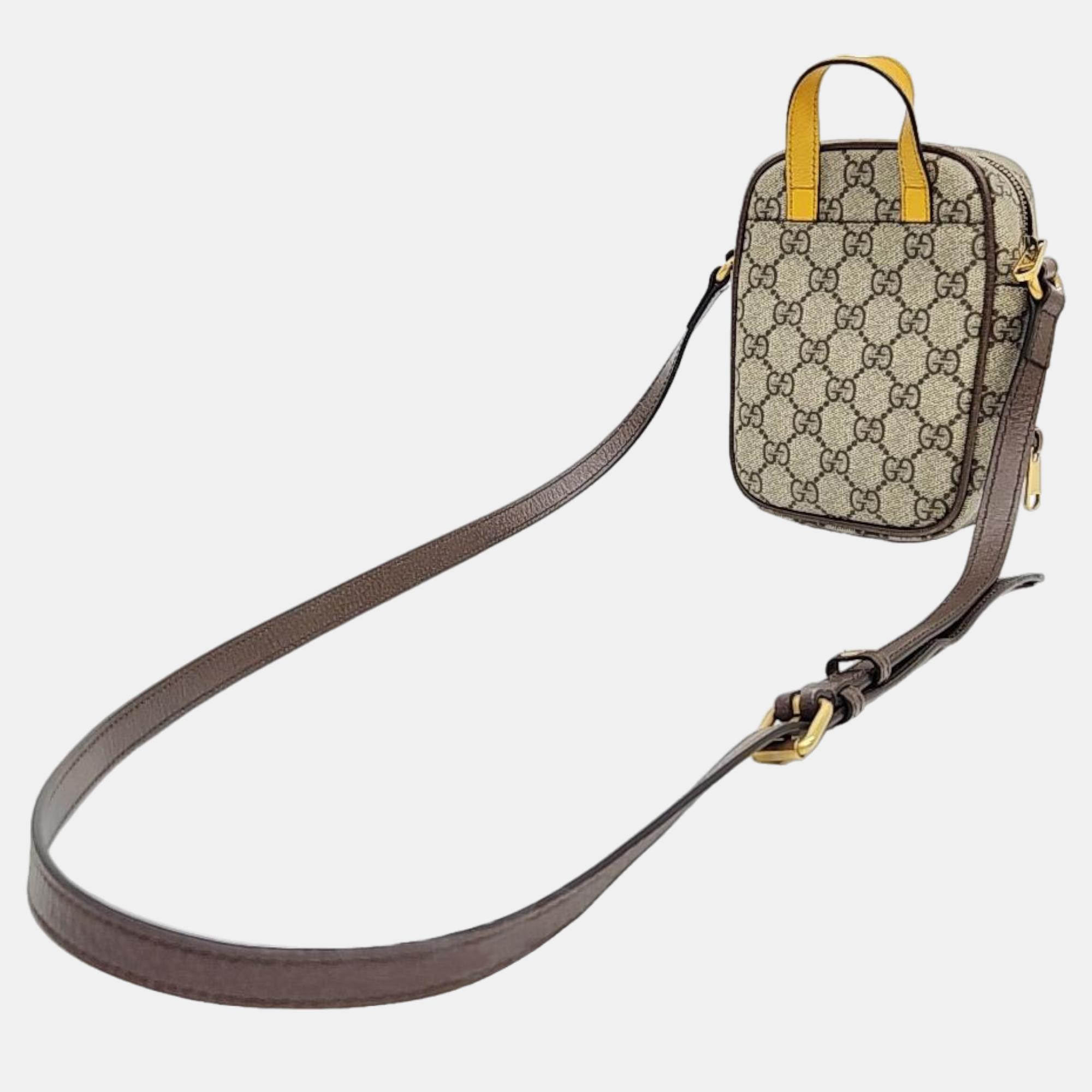 Gucci Brown GG Canvas Vintage Mini Bag