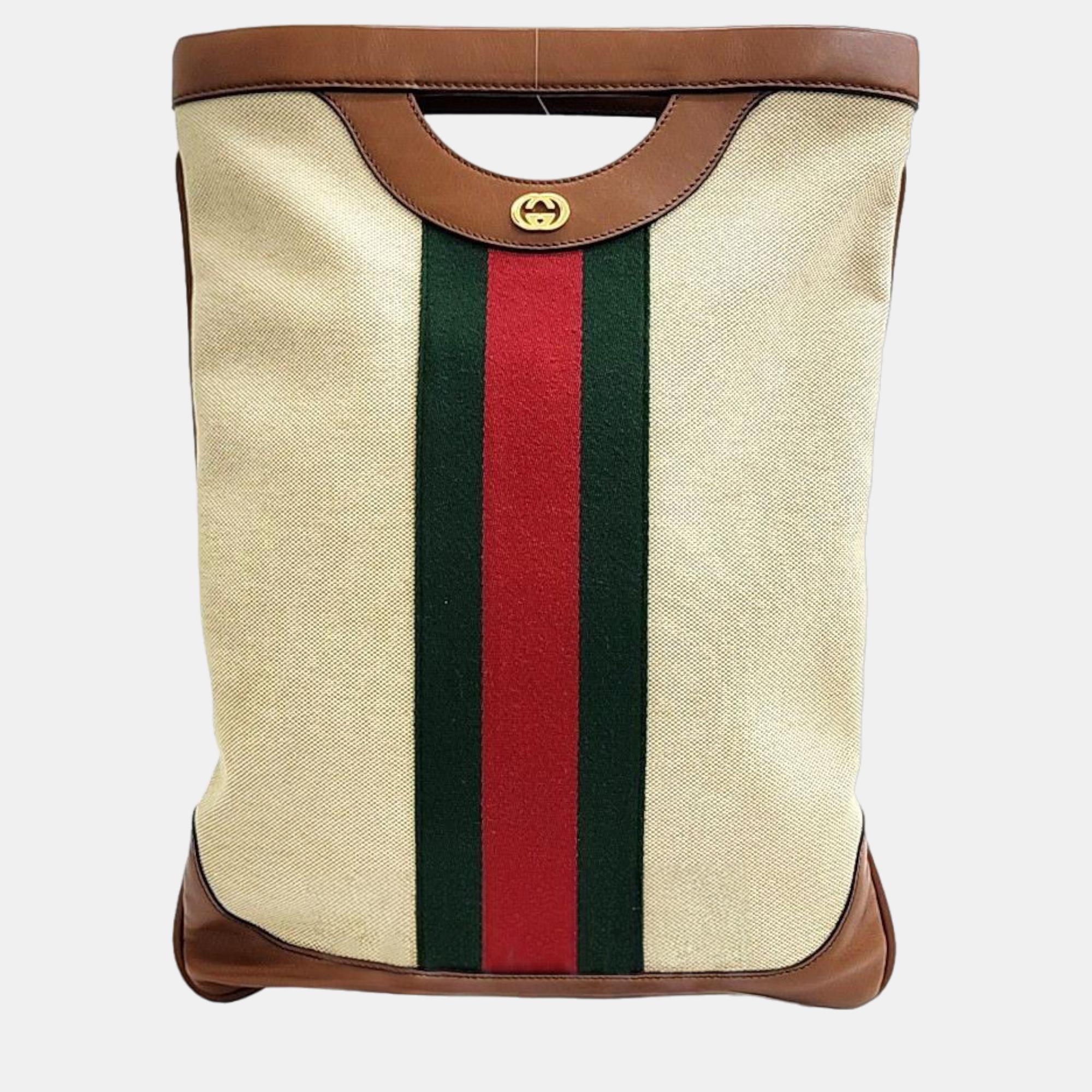 Gucci web tote and chain shoulder bag (564604)