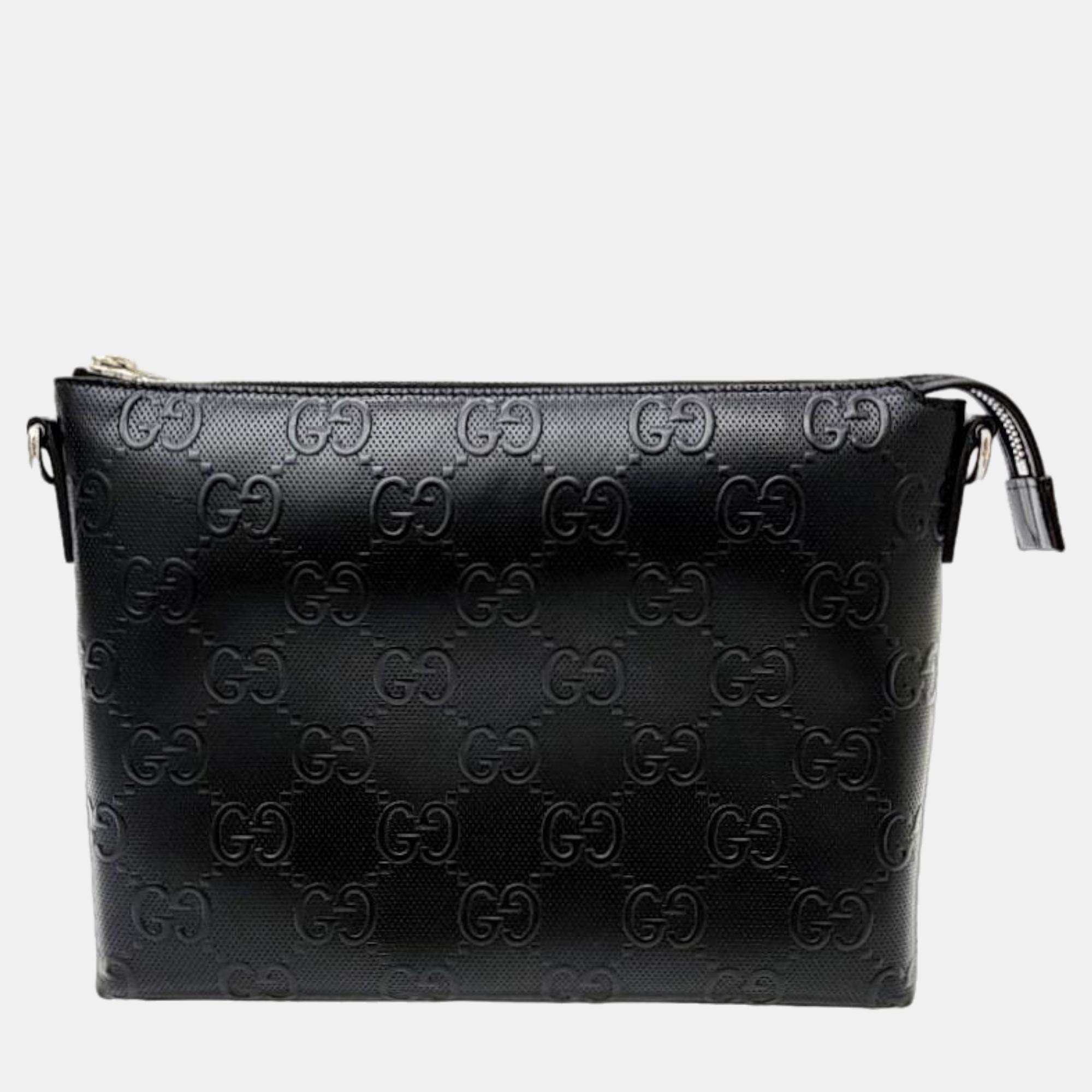 Gucci Emboss Clutch And Shoulder Bag (696009)