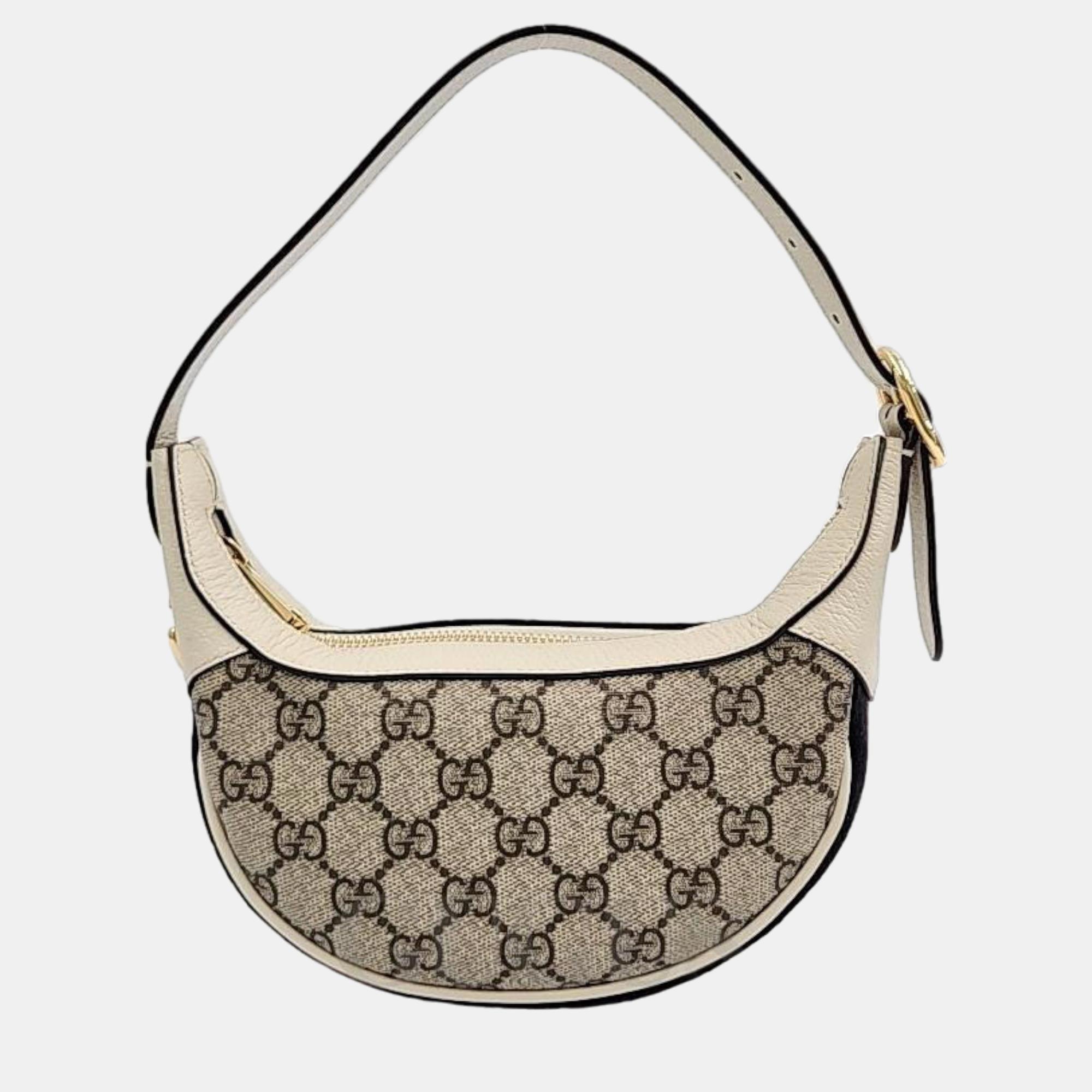 Gucci brown gg canvas ophidia hobo bag