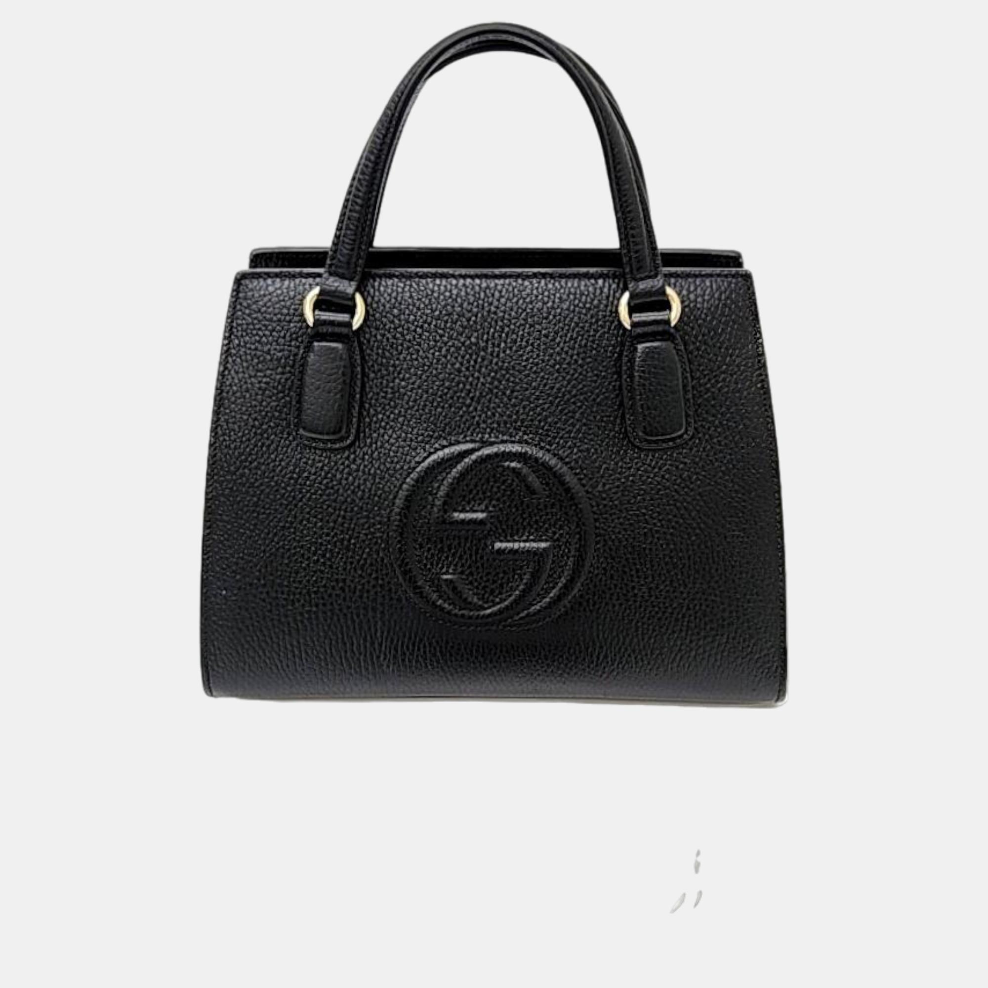 Gucci Soho Leather Top Handle Bag (607722)