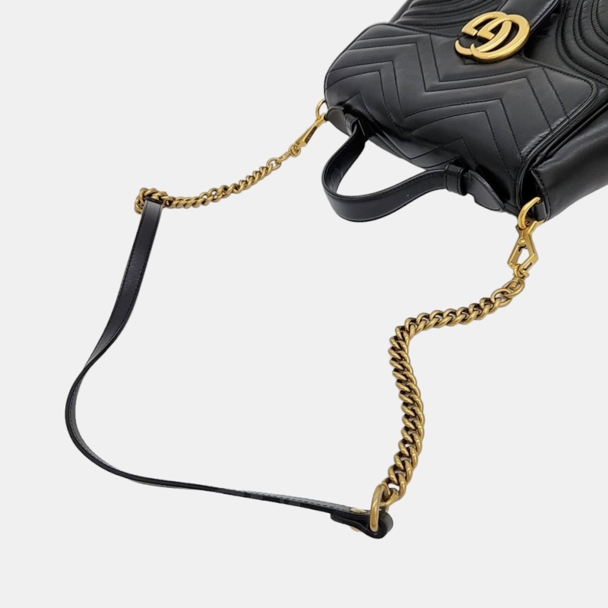 Gucci Matelasse Marmont Top Handle Bag (498110)