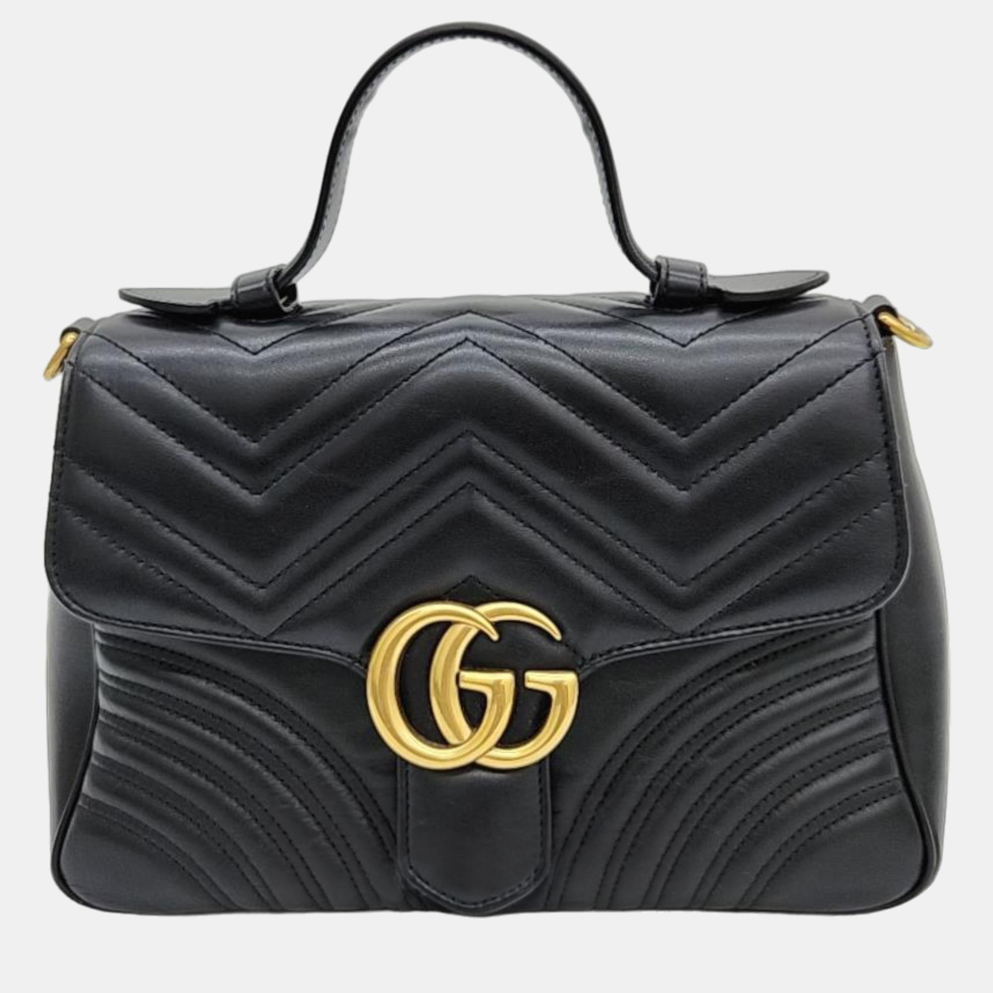 Gucci Matelasse Marmont Top Handle Bag (498110)
