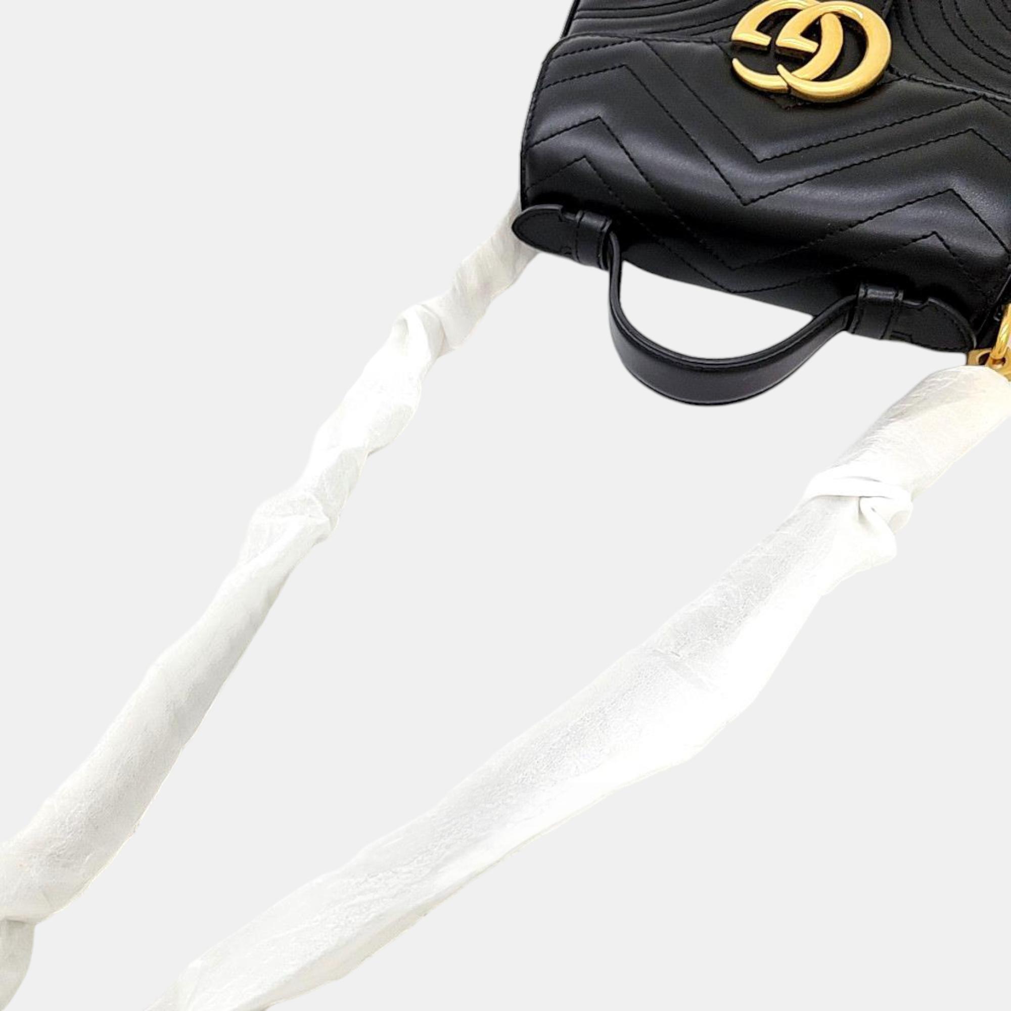 Gucci Marmont Mini Top Handle Shoulder Bag (547260)