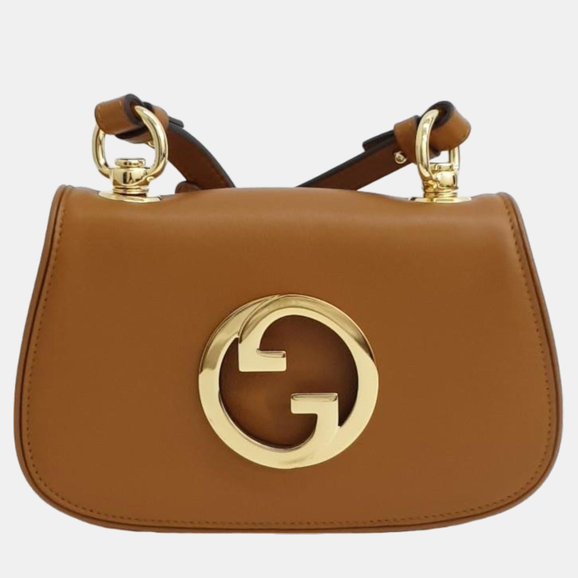 Gucci Brown Leather Blondie Mini Bag (698643)