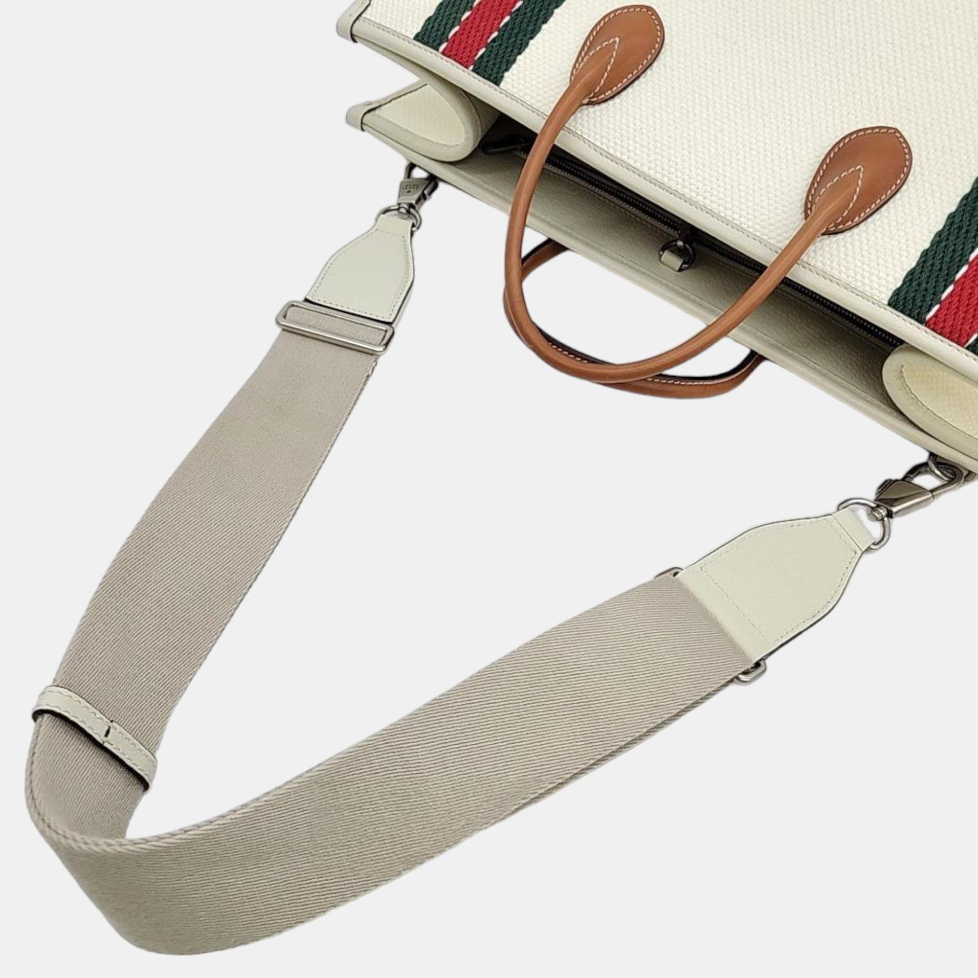 Gucci Interlocking Canvas Tote And Shoulder Bag (701733)