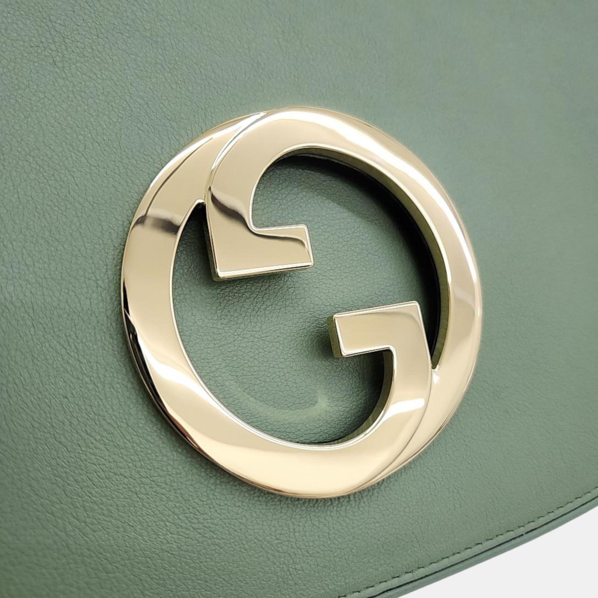 Gucci Light Green Leather Top Handle Blondie Bag (721172)