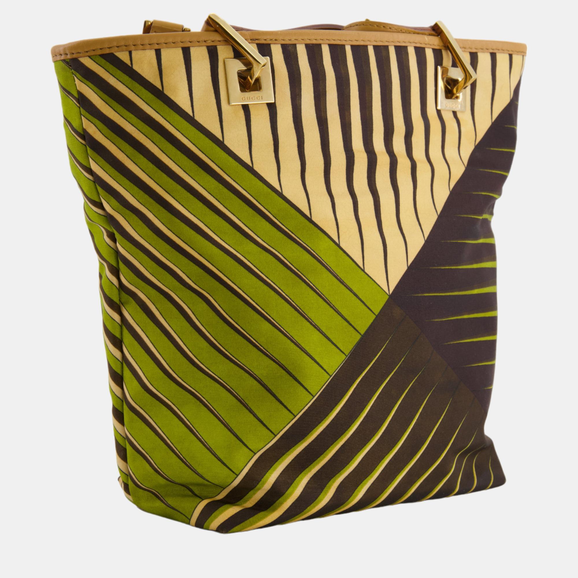 Gucci Vintage Green and Brown Printed Mini Tote Bag with Gold Hardware, Multicolor
Gucci Vintage Green and Brown Printed Mini Tote Bag with Gold Hardware, Multicolor