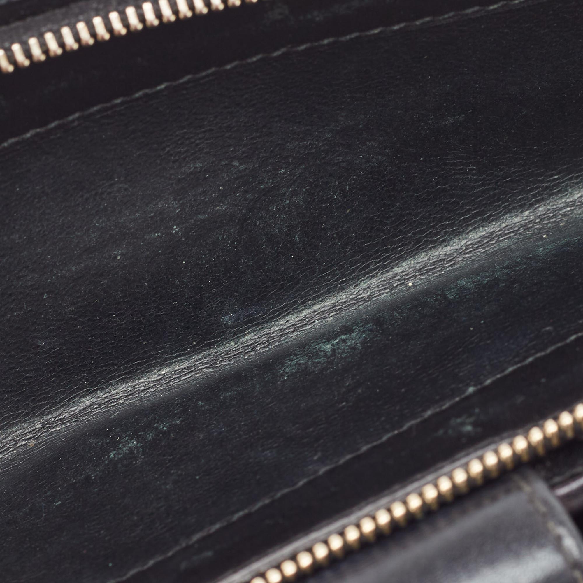 Gucci Black Guccissima Leather Abbey Continental Wallet