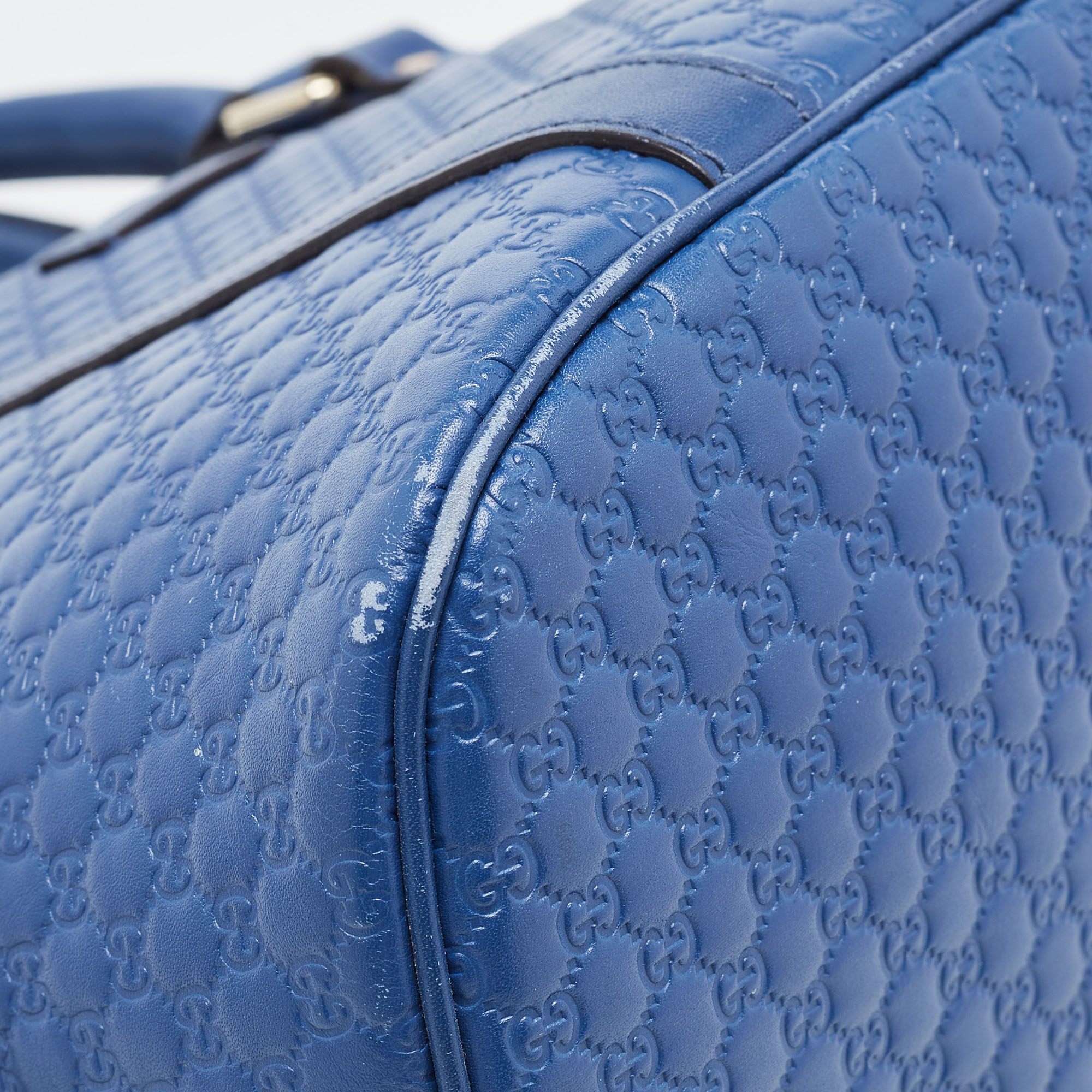 Gucci Blue Microguccissima Leather Medium Dome Bag