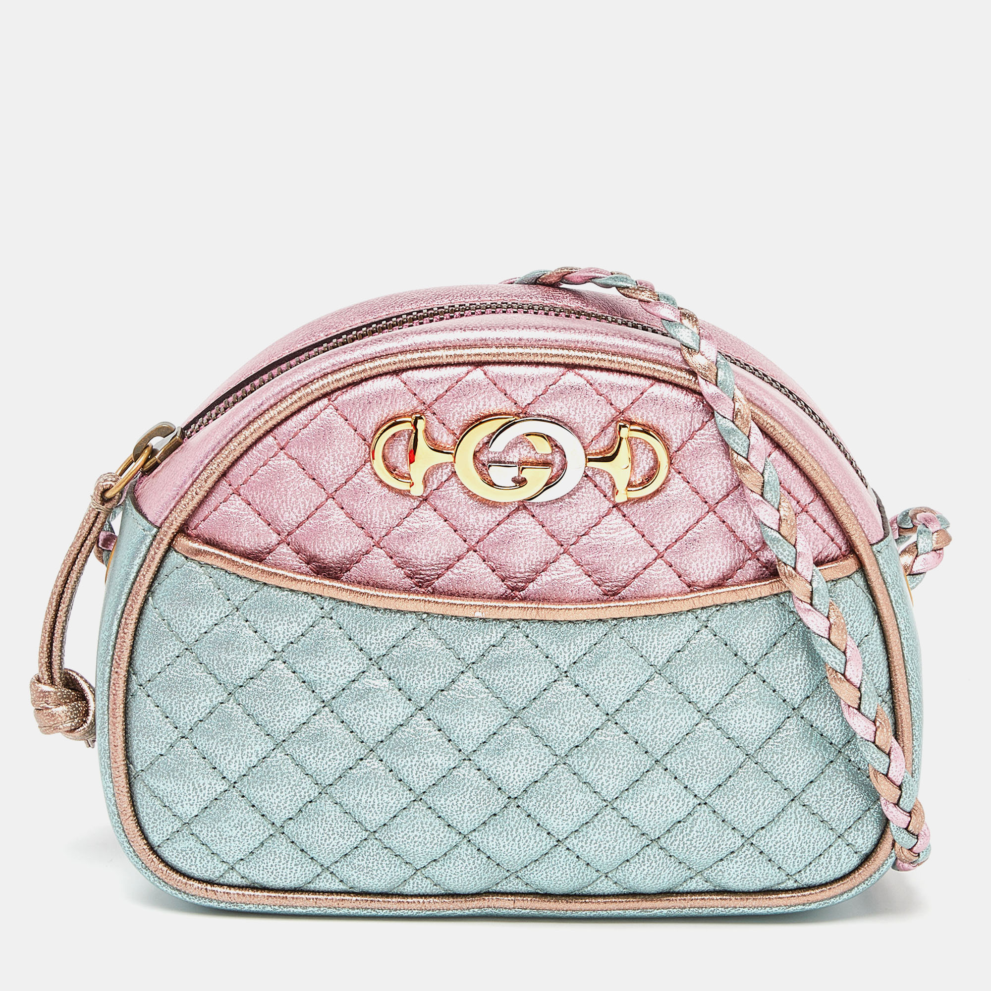 Gucci Tri Color Quilted Leather Mini Trapuntata Crossbody Bag