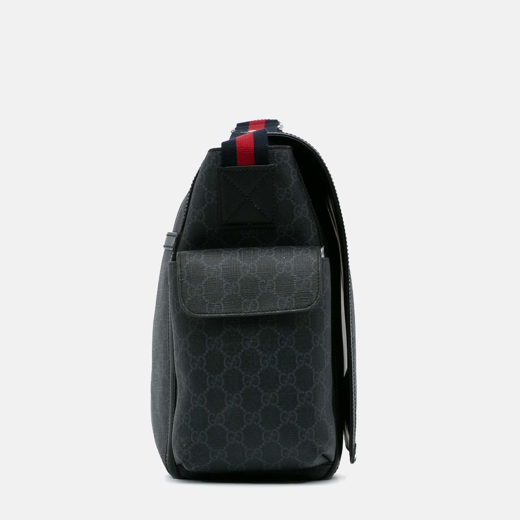 Gucci GG Supreme Web Diaper Bag