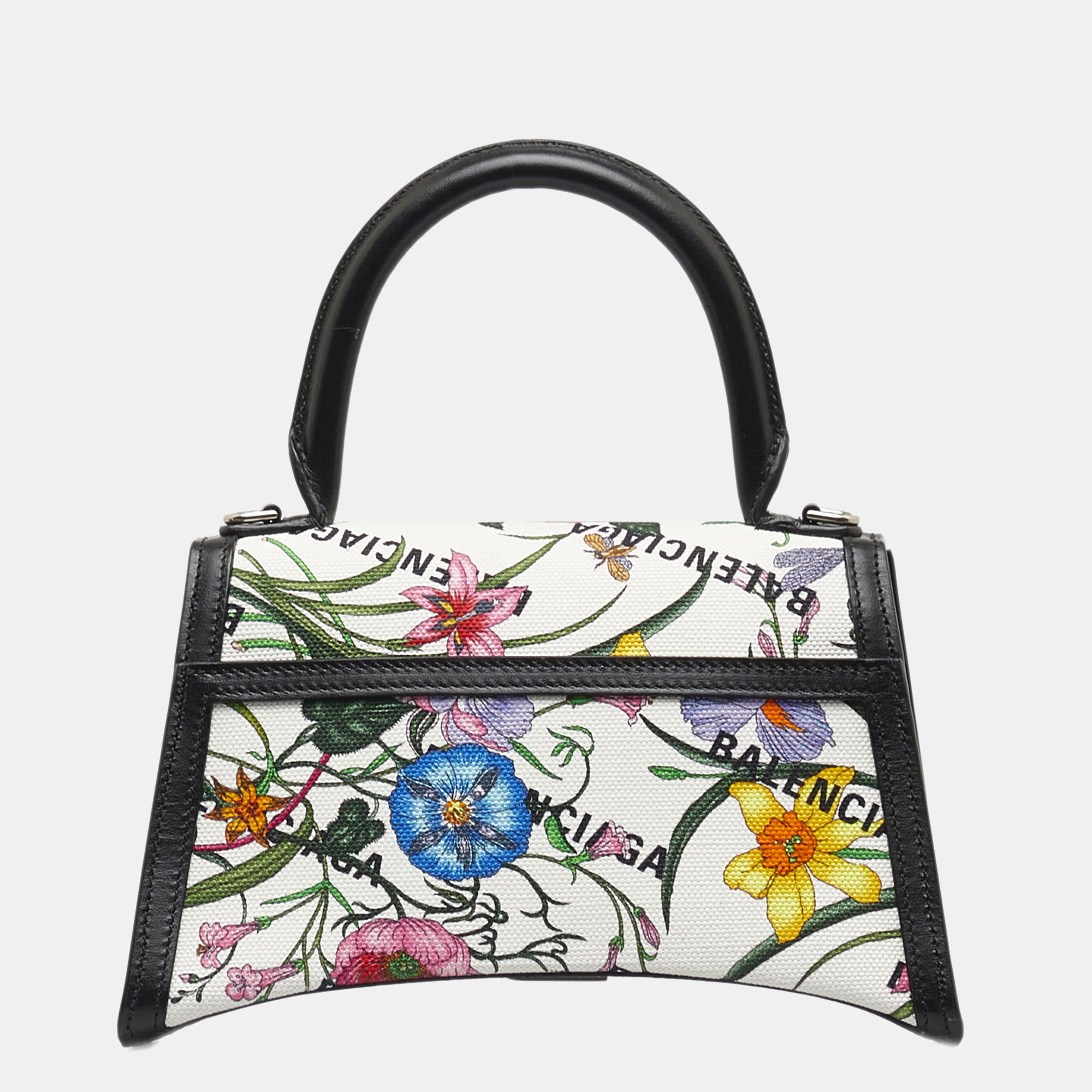 Gucci X Balenciaga Small The Hacker Project Flora Hourglass Handle Bag