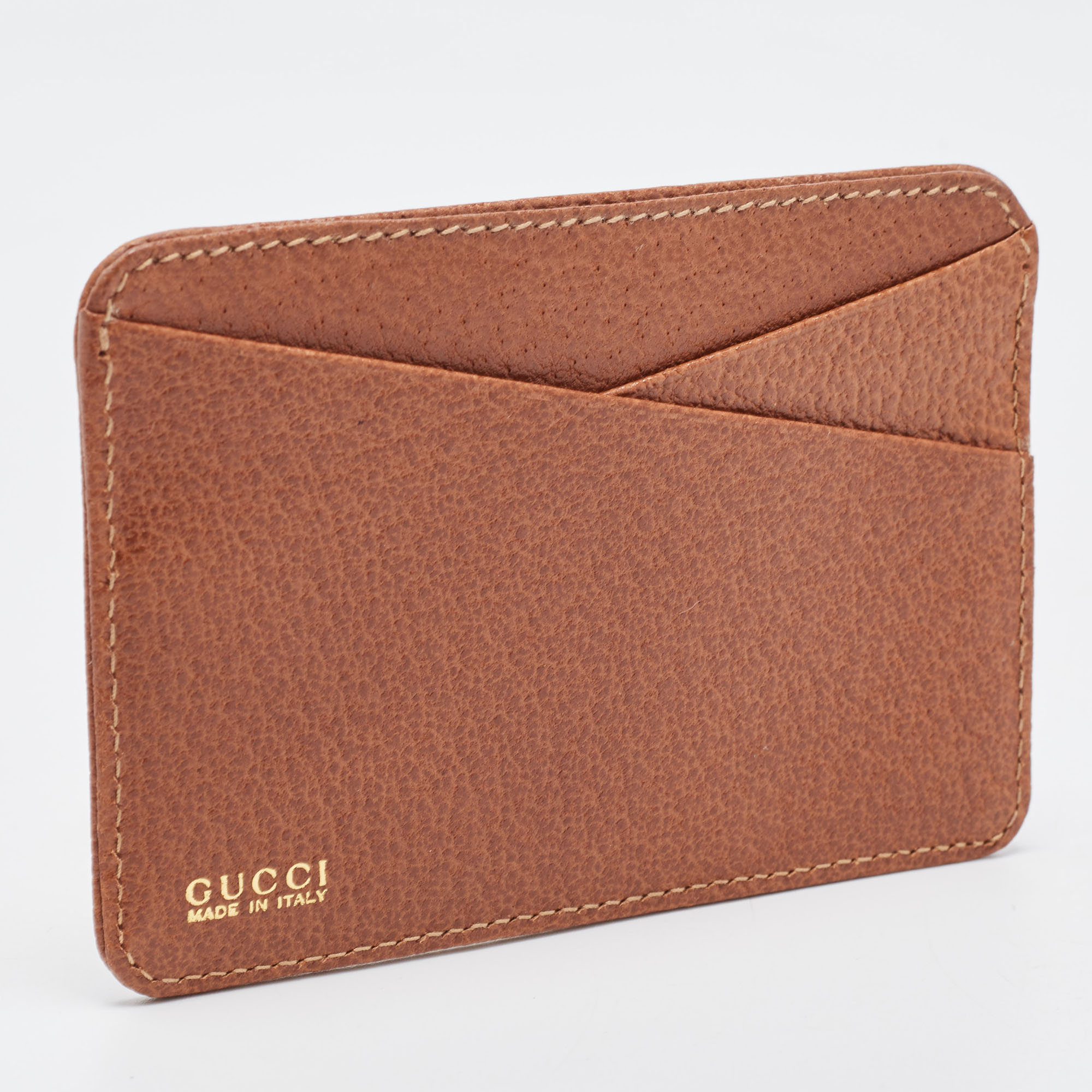 Gucci Brown Leather Card Holder