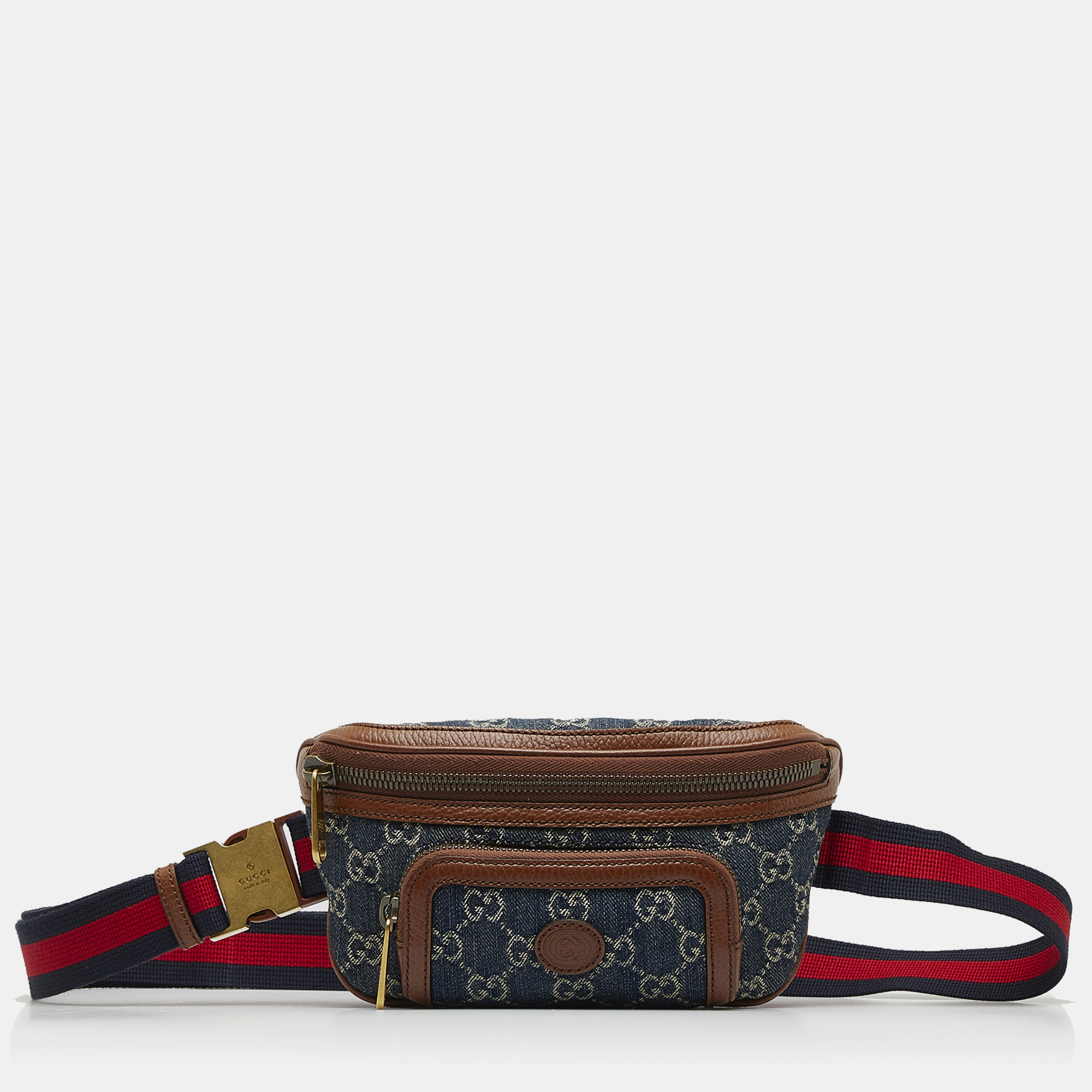 Gucci GG Denim Web Belt Bag