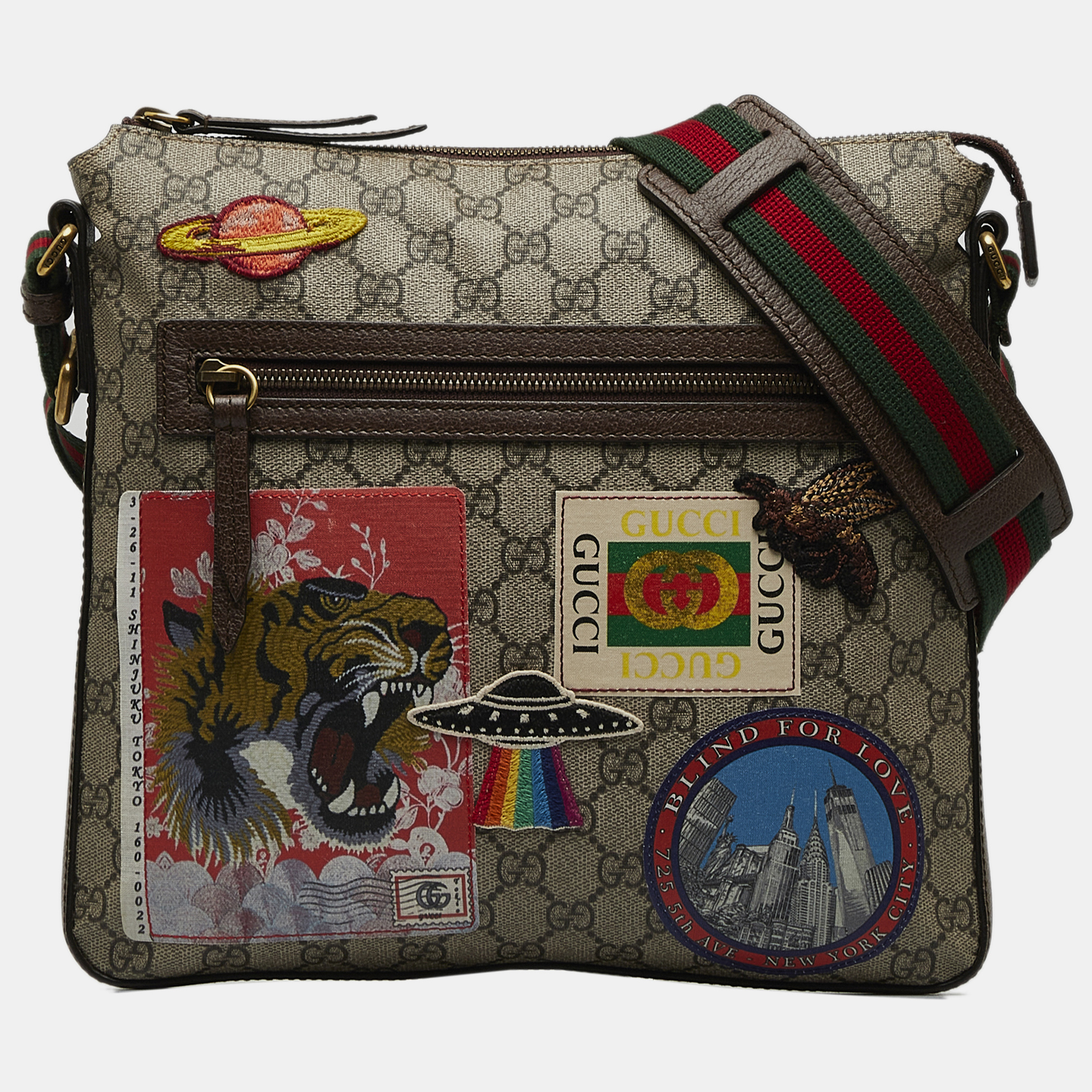Gucci GG Supreme Courrier Crossbody Bag