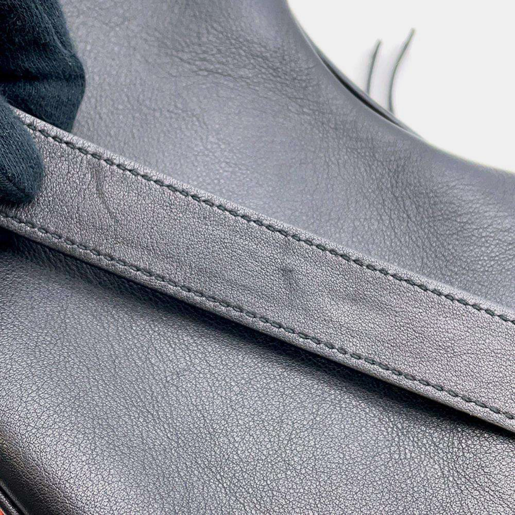 Gucci Black Leather Small Attache Shoulder Bag