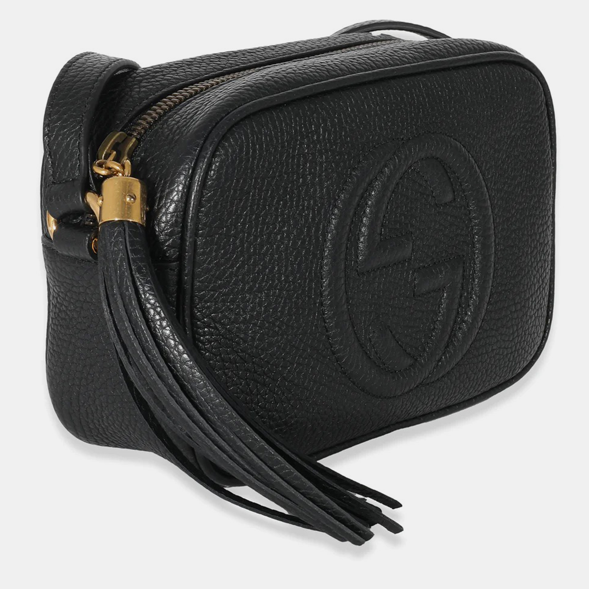 Gucci Black Pebbled Calfskin Mini Soho Disco Bag