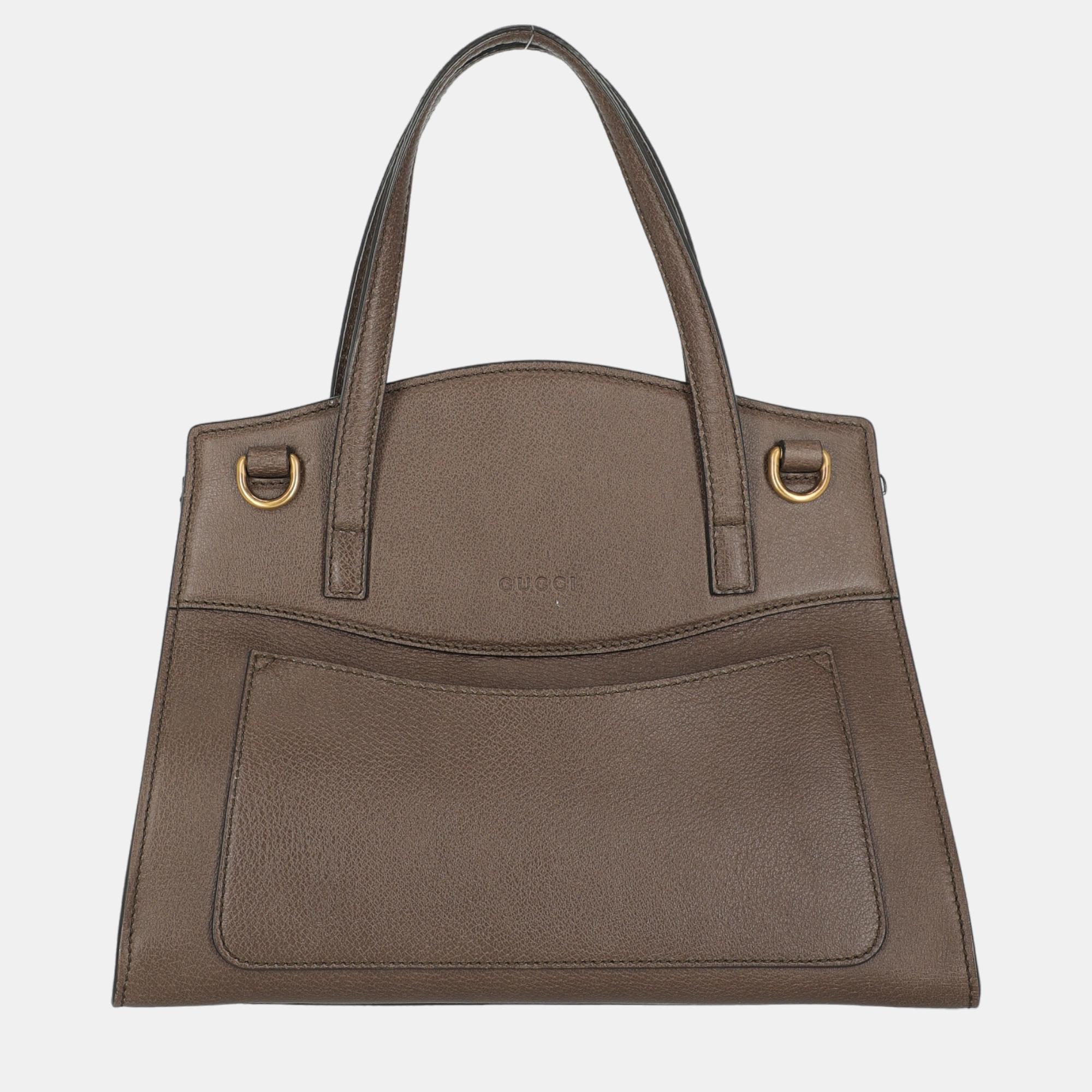 Gucci  Women's Leather Tote Bag - Brown - One Size