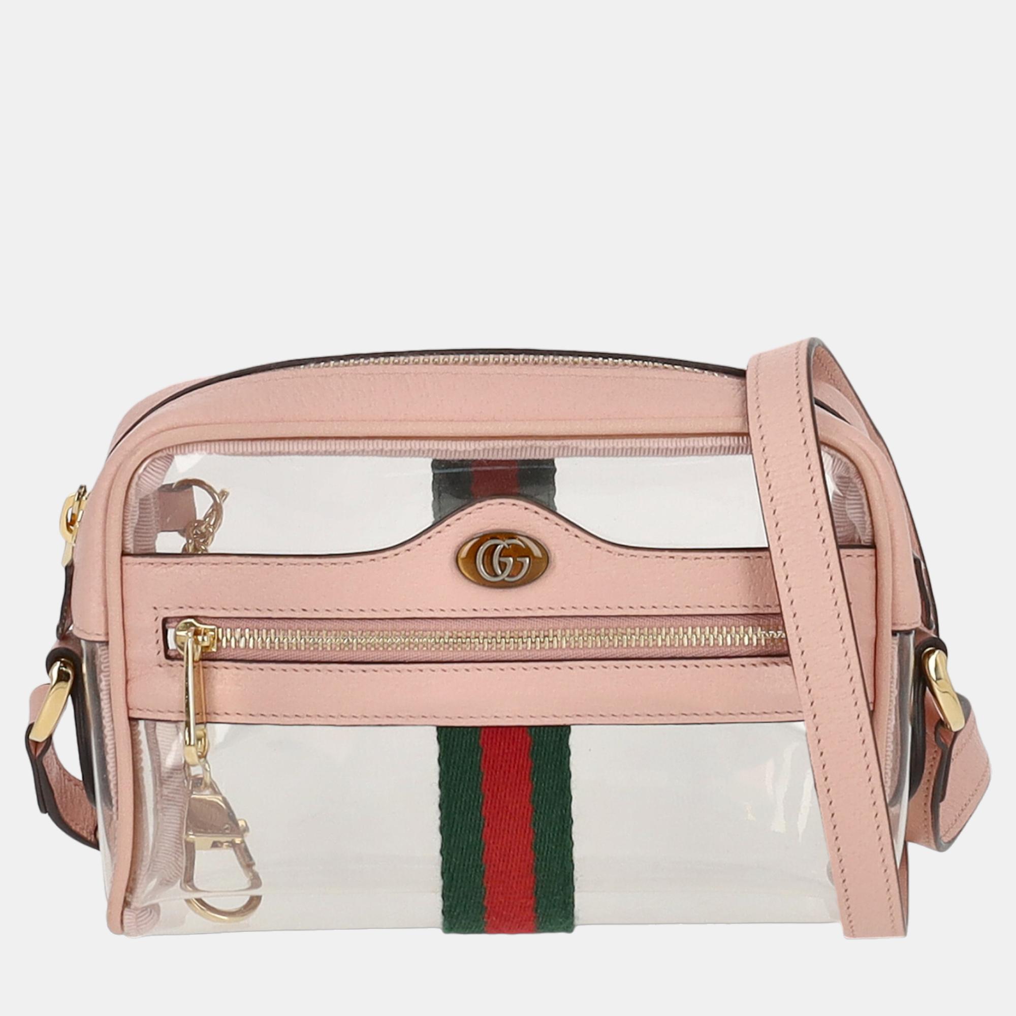 Gucci Ophidia -  Women's Leather Cross Body Bag - Pink - One Size