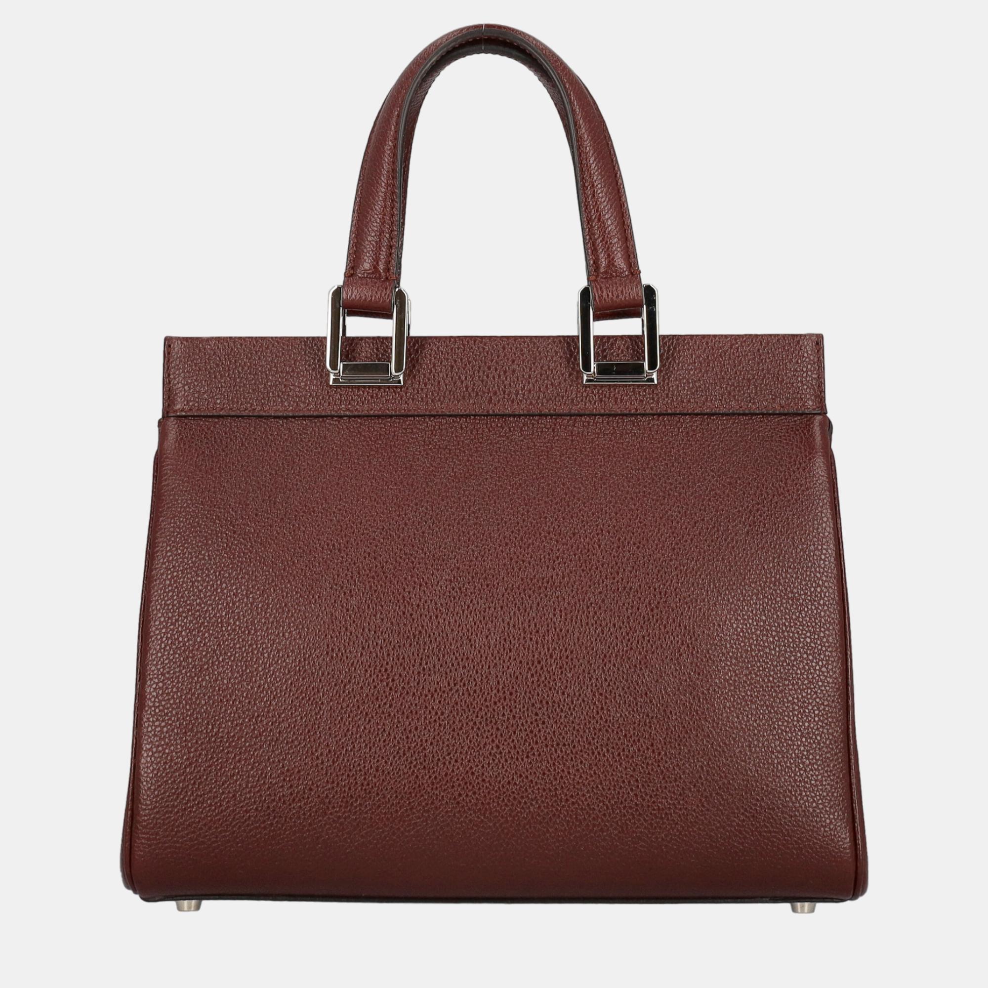 Gucci  Women's Leather Tote Bag - Burgundy - One Size