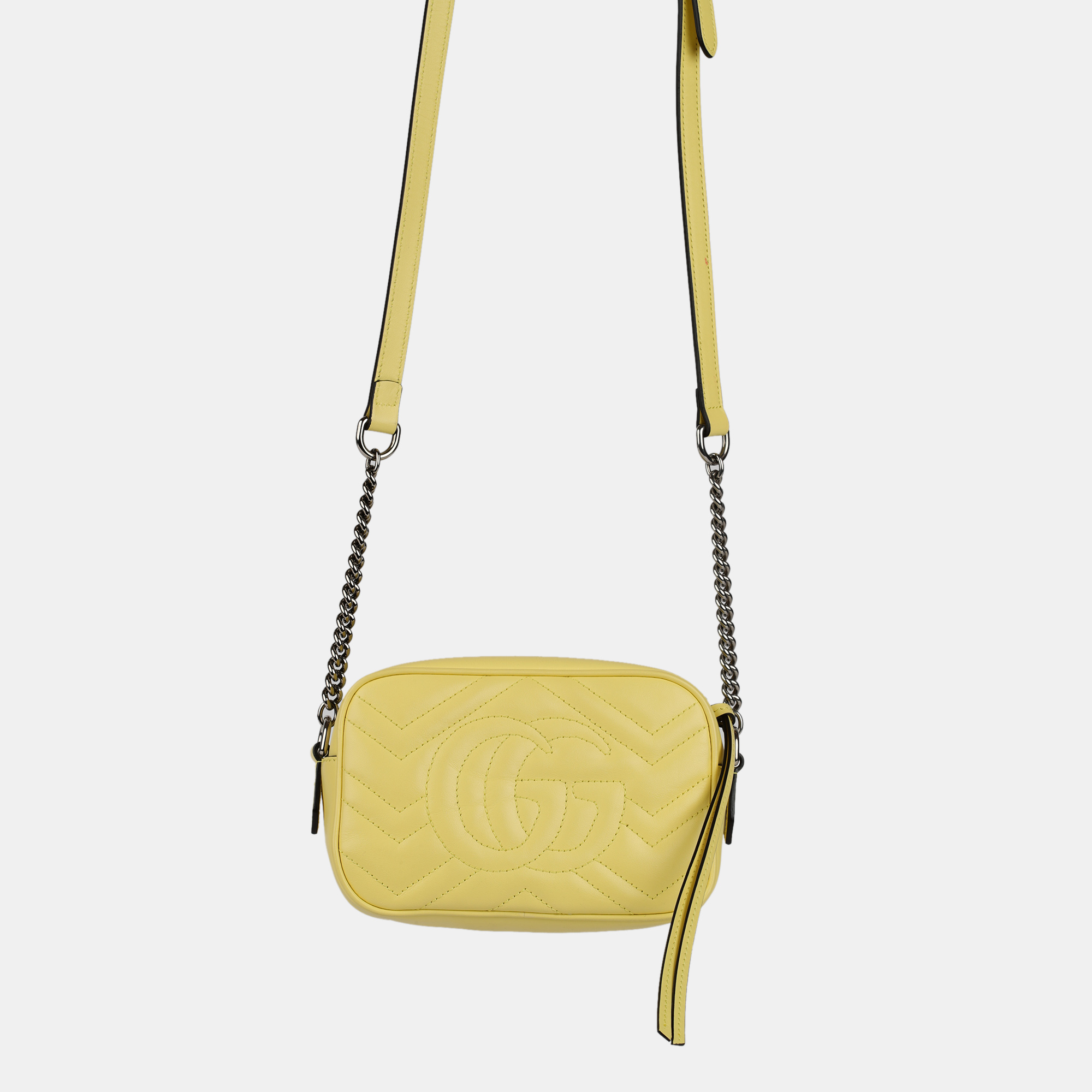 Gucci Yellow Matelassé Leather Mini Camera Bag