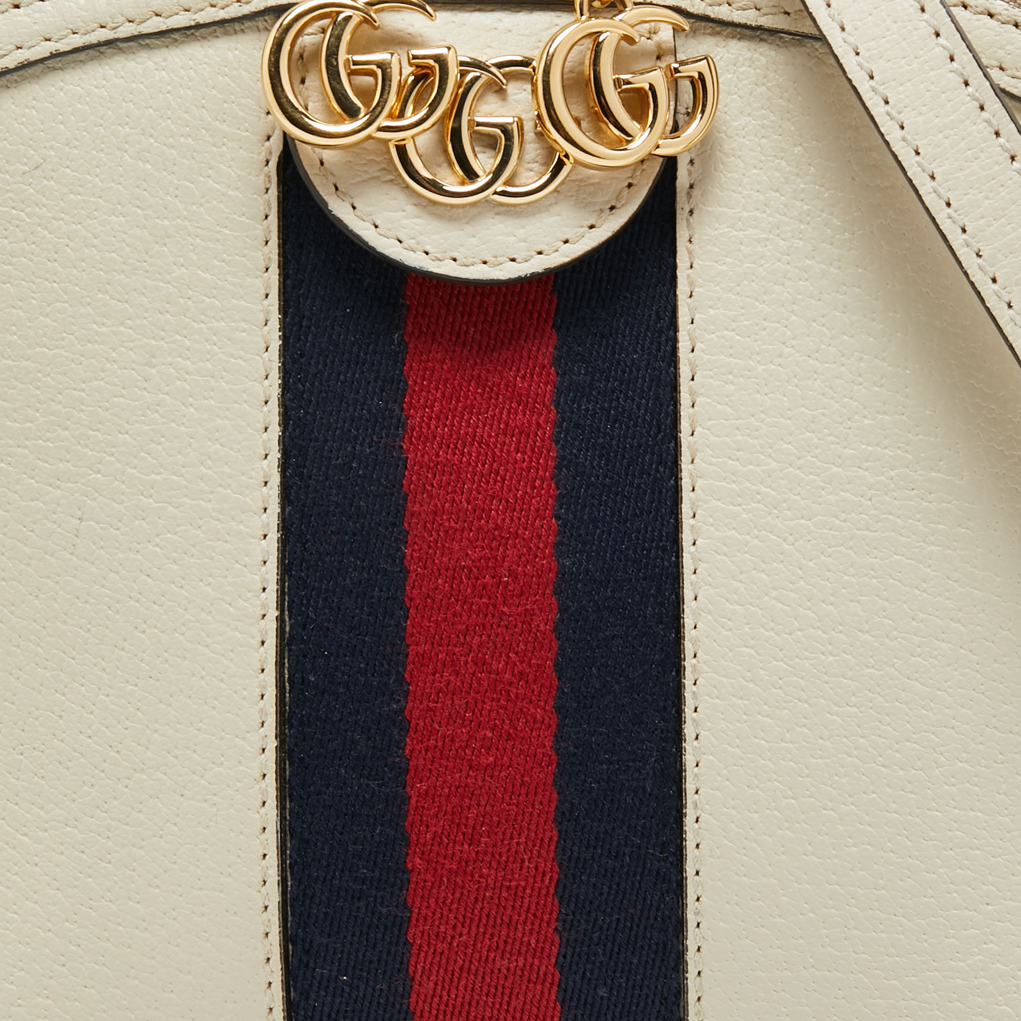 Gucci Off White Leather Small Ophidia Shoulder Bag