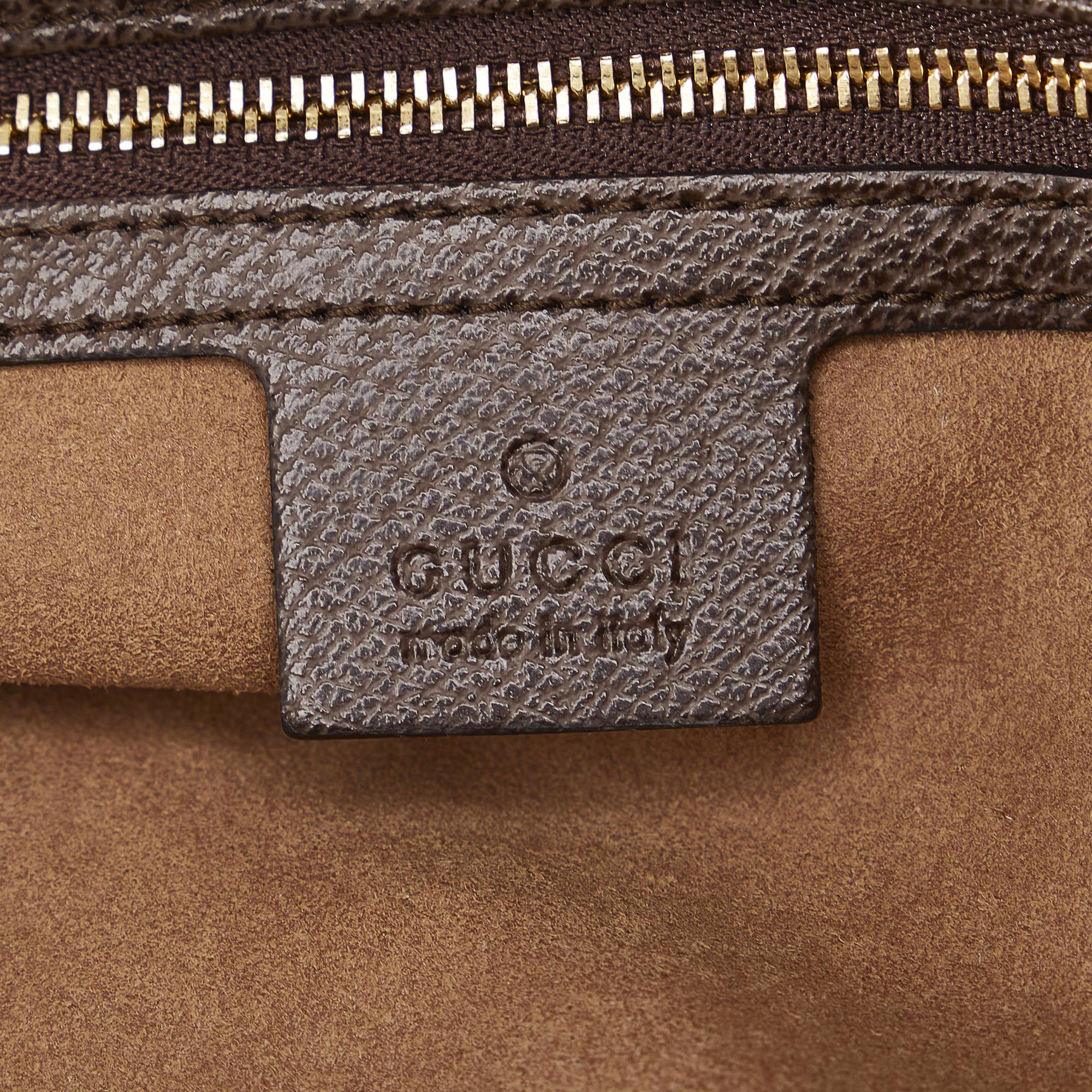 Gucci Beige/Brown Large GG Supreme Tian Soft Convertible Tote