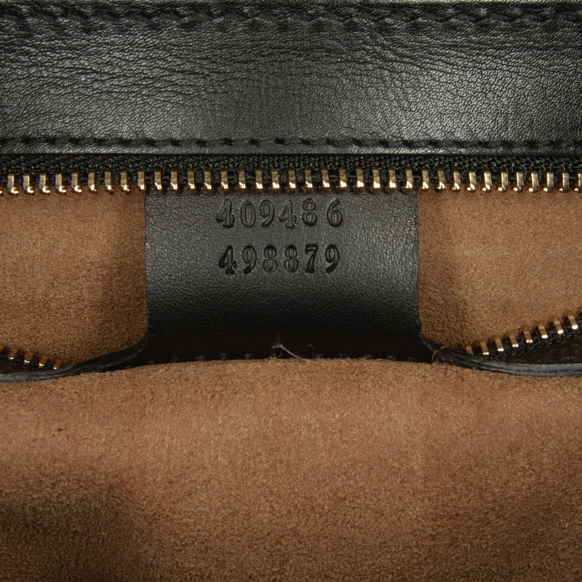 Gucci Beige/Black Medium GG Supreme Padlock Shoulder Bag