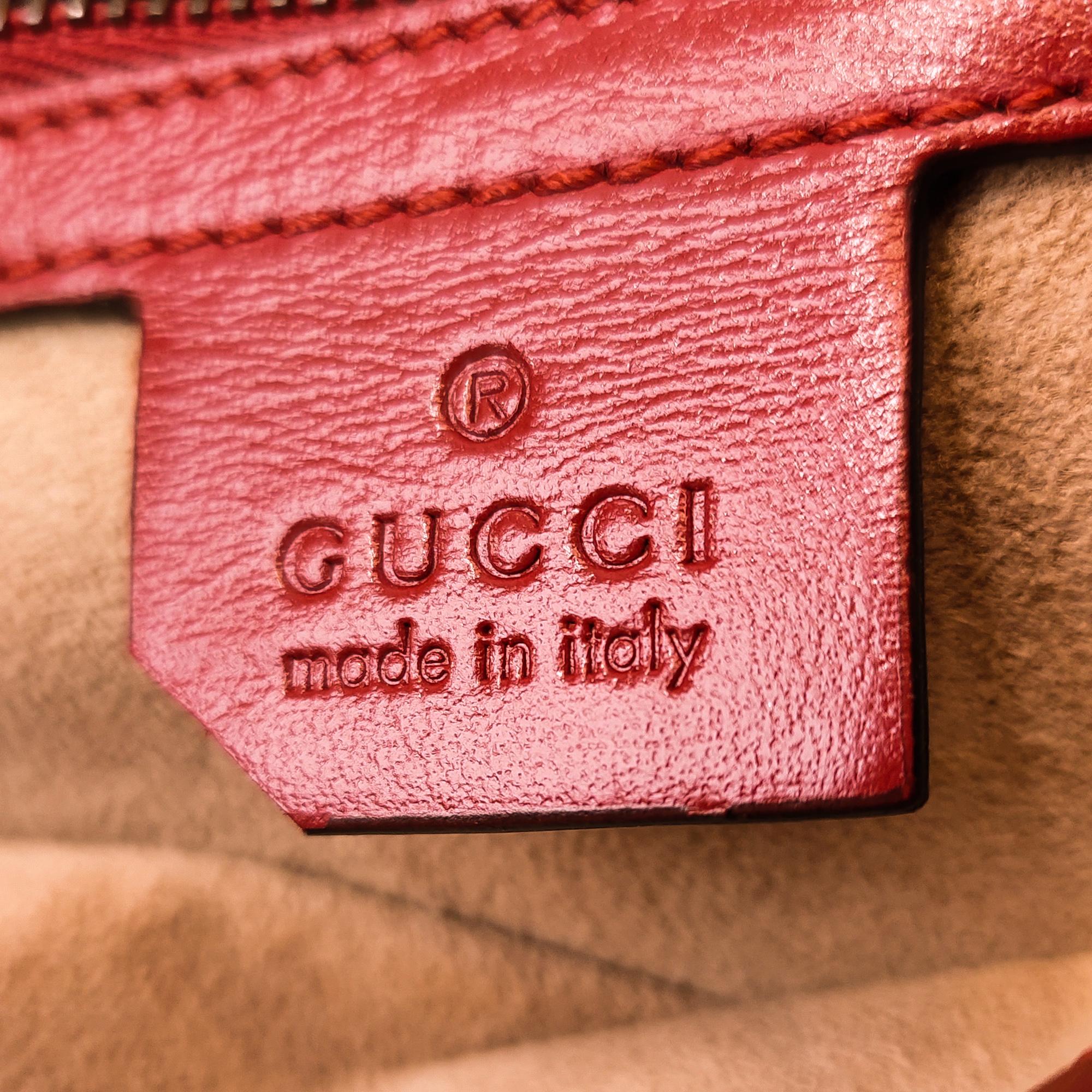 Gucci Red Small GG Marmont Matelasse Crossbody Bag
