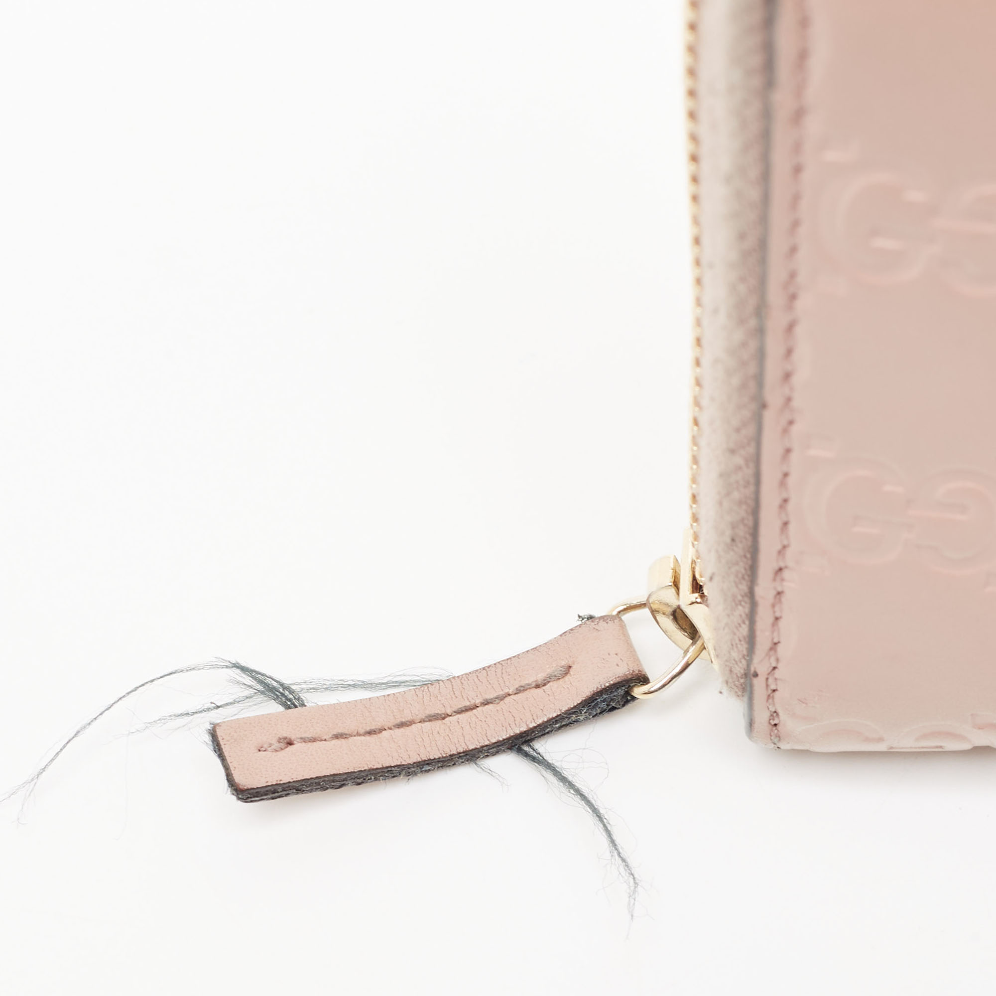 Gucci Beige Guccissima Leather Zip Around Continental Wallet