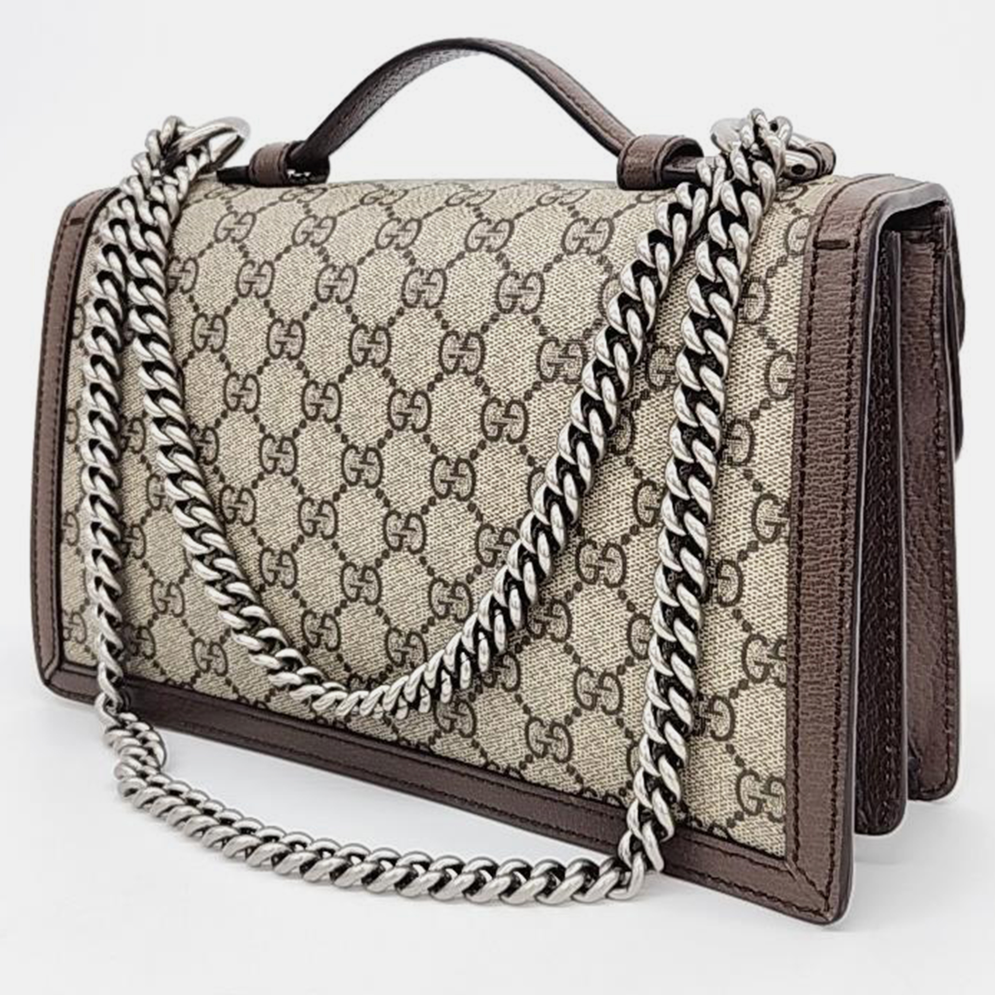 Gucci Beige GG Canvas Dionysus Top Handle Bag