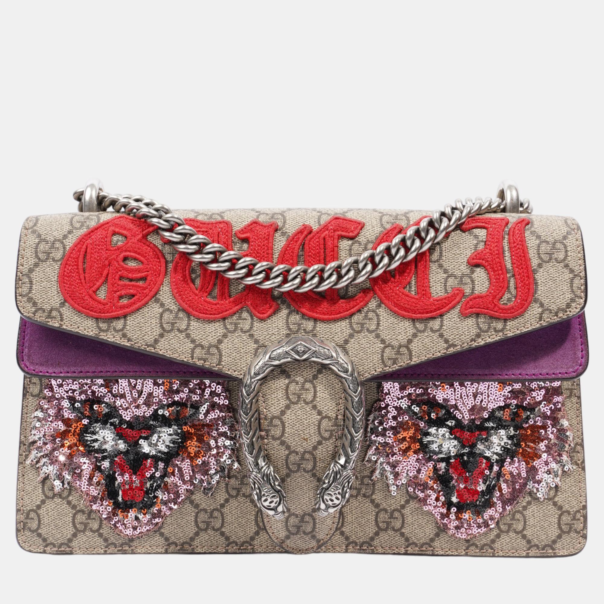 Gucci Dionysus Supreme / Red Coated Canvas Small