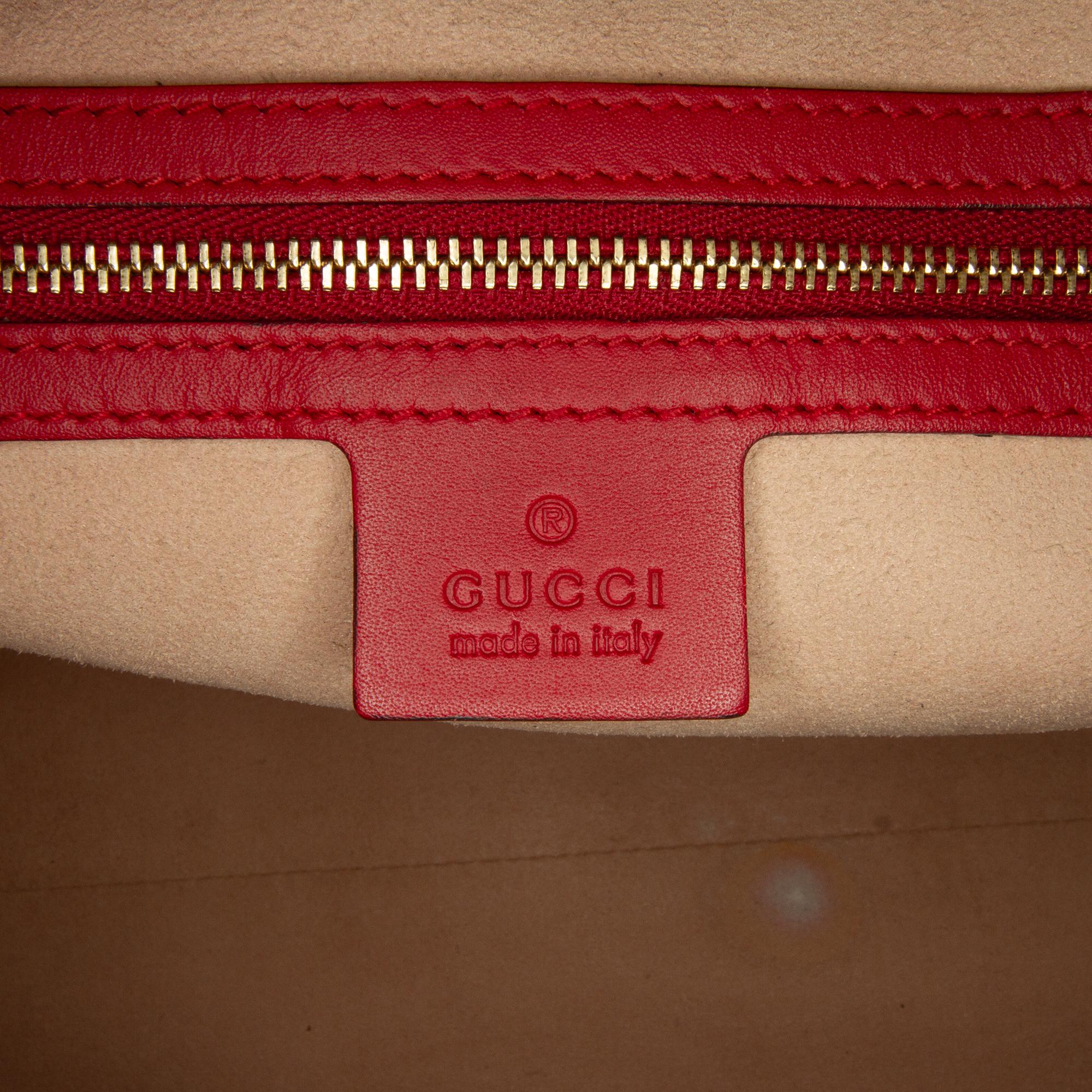 Gucci Beige/Brown Medium GG Supreme Padlock Tote Bag