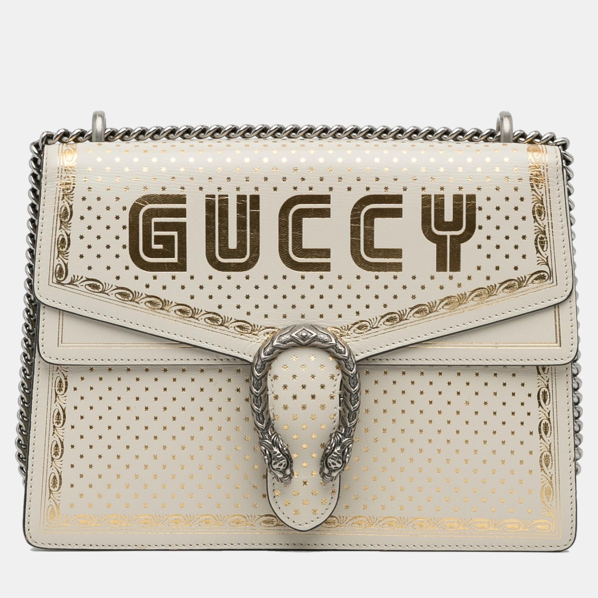 Gucci white x sega medium guccy dionysus shoulder bag