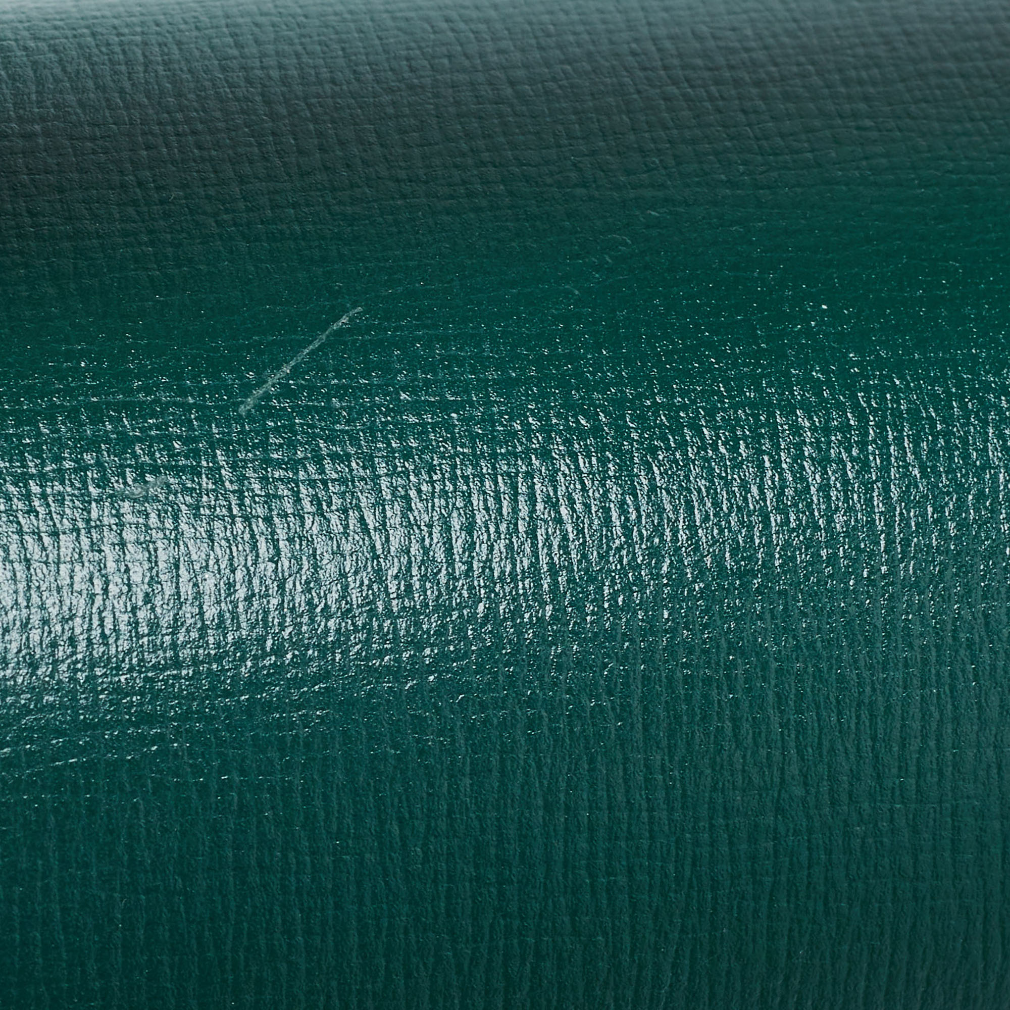 Gucci Green Leather Small Padlock Bamboo Shoulder Bag