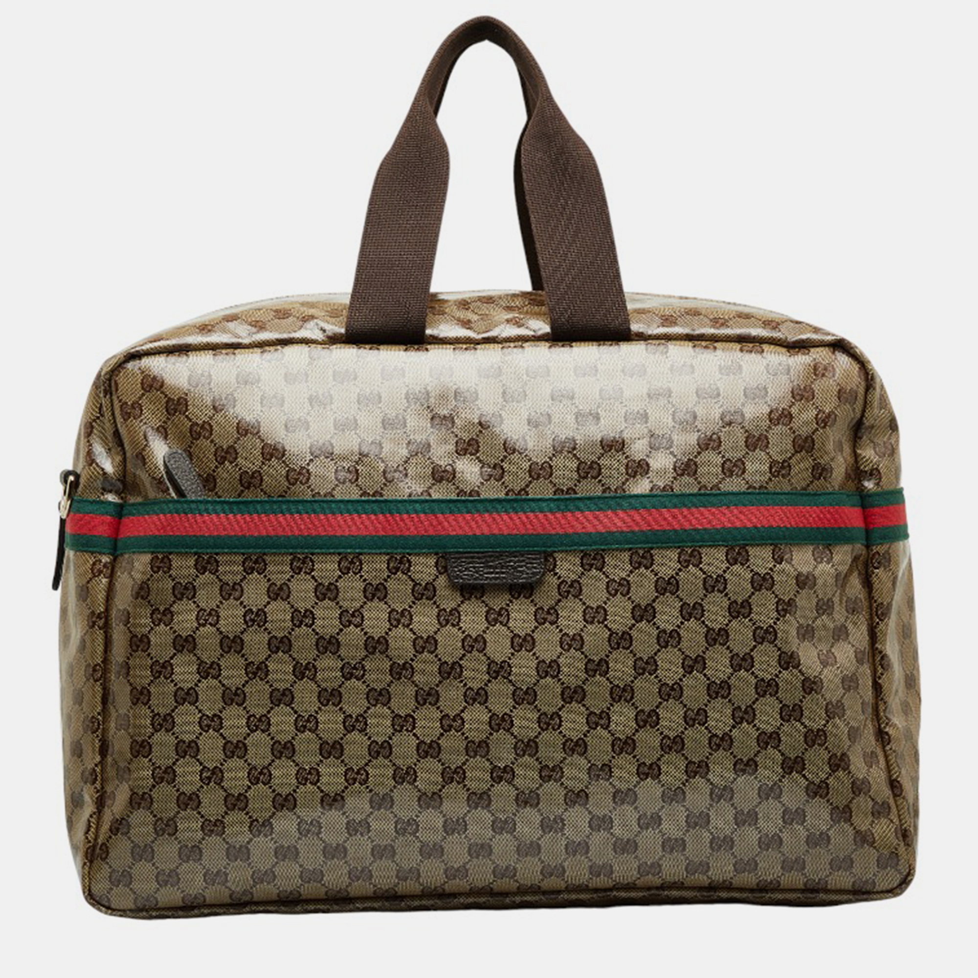 Gucci GG Crystal Canvas Web Weekend Bag
