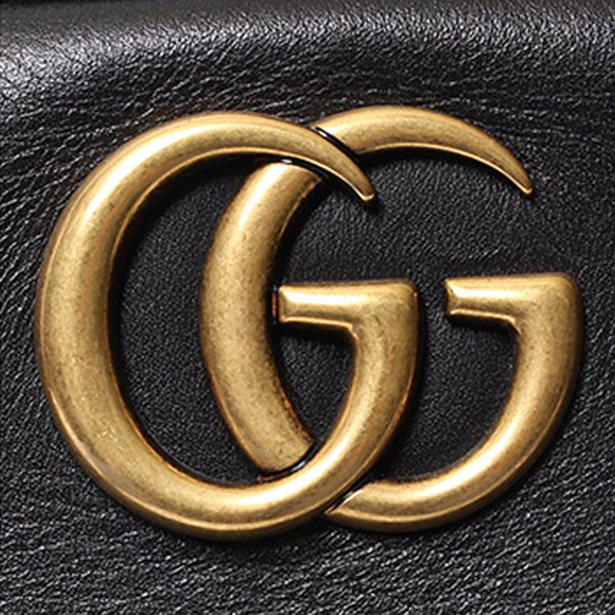 Gucci Black GG Marmont Ghost Crossbody
