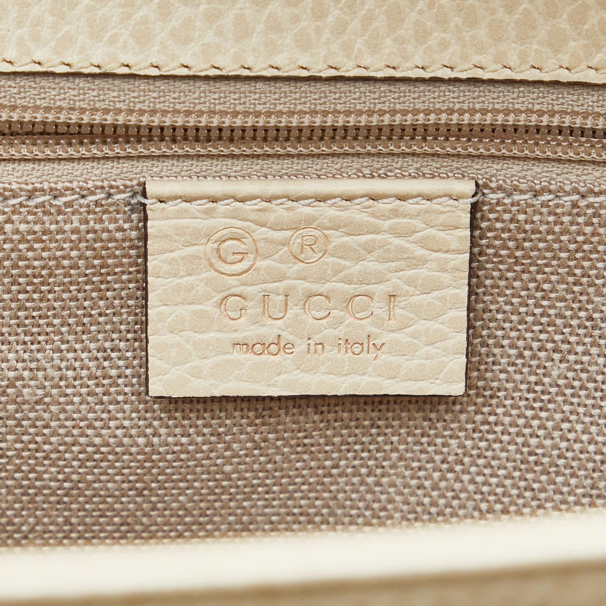 Gucci White Medium Dollar Interlocking G Crossbody Bag