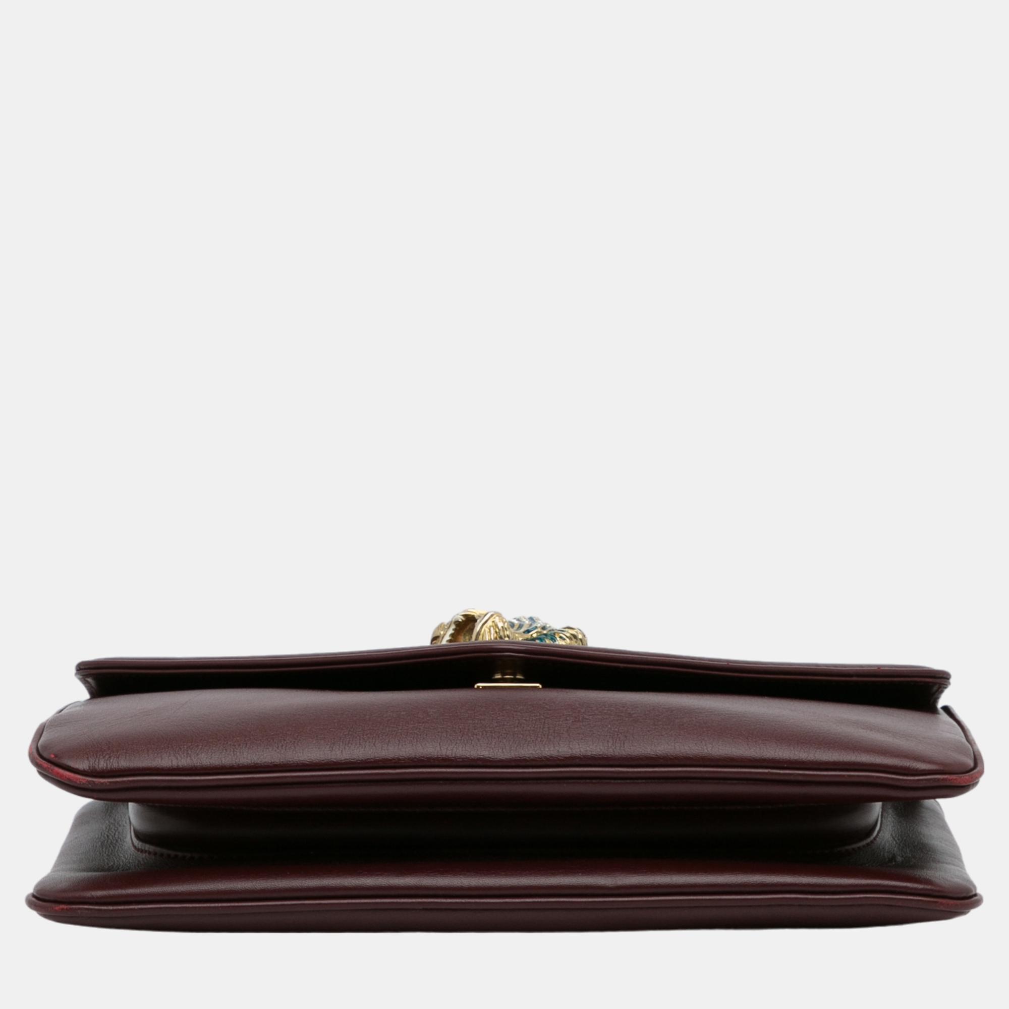 Gucci Burgundy Medium Rajah Crossbody Bag