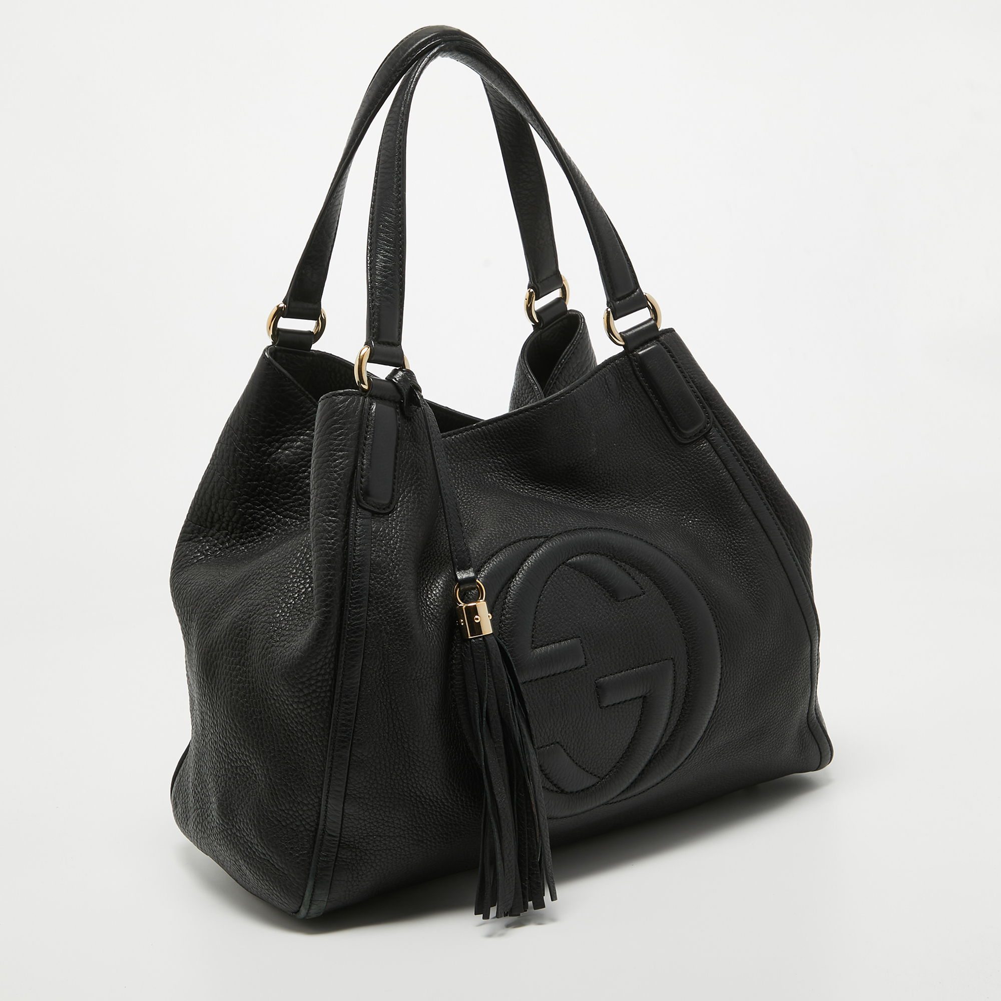 Gucci Black Leather Medium Soho Shoulder Bag