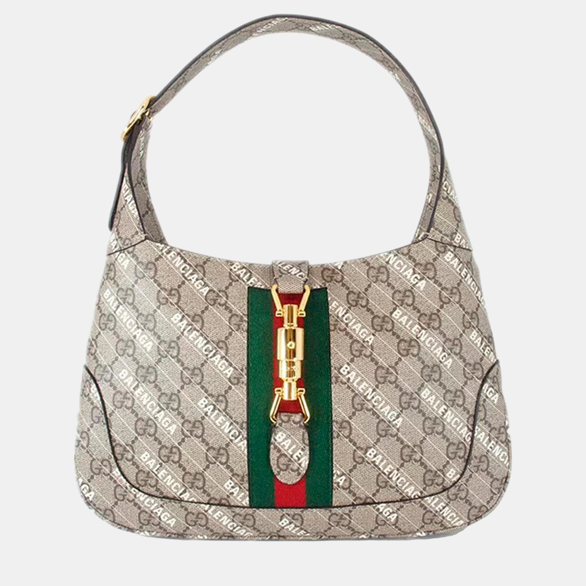 Gucci Beige/Brown The Hacker Project GG Supreme Jackie 1961