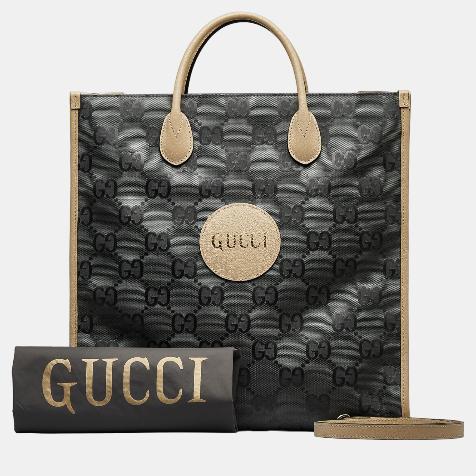 Gucci Grey GG Econyl Off The Grid Convertible Tote