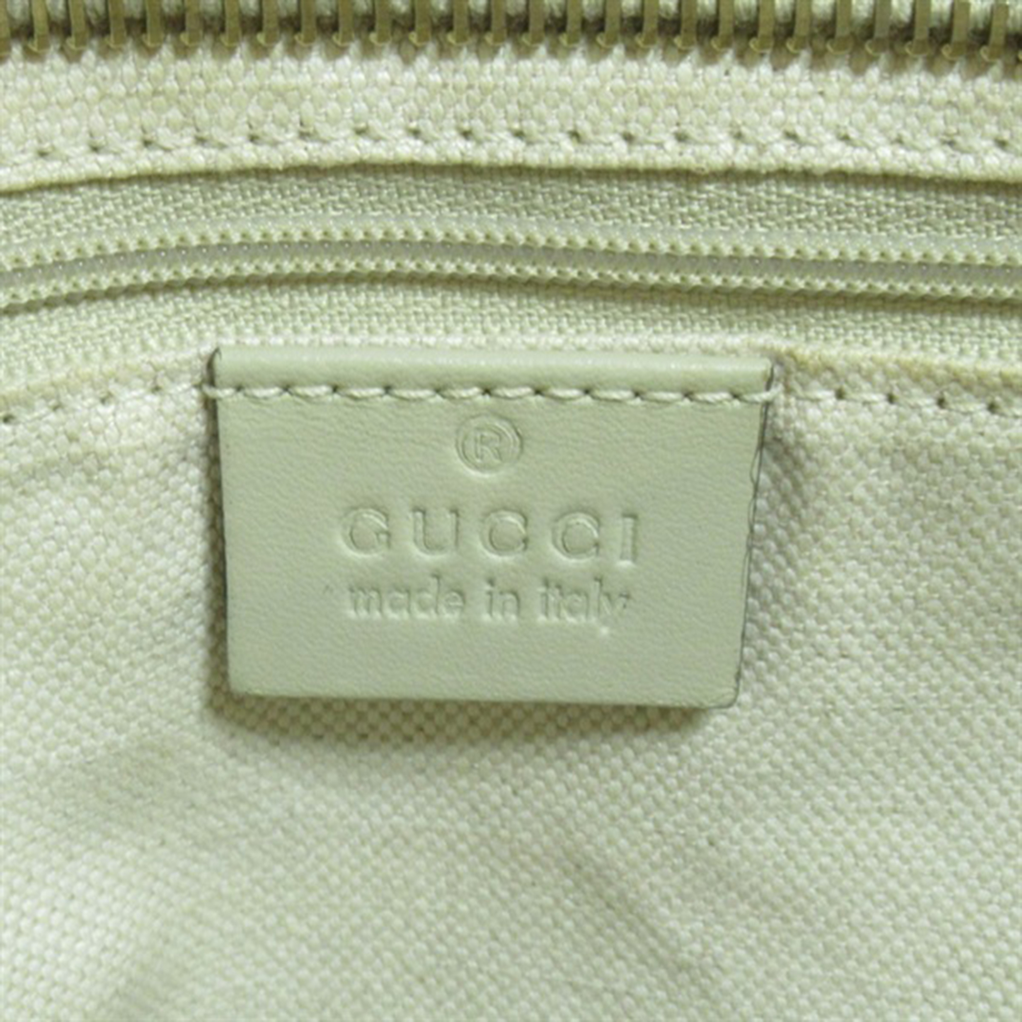 Gucci White GG Canvas And Leather Sukey Messenger Bag