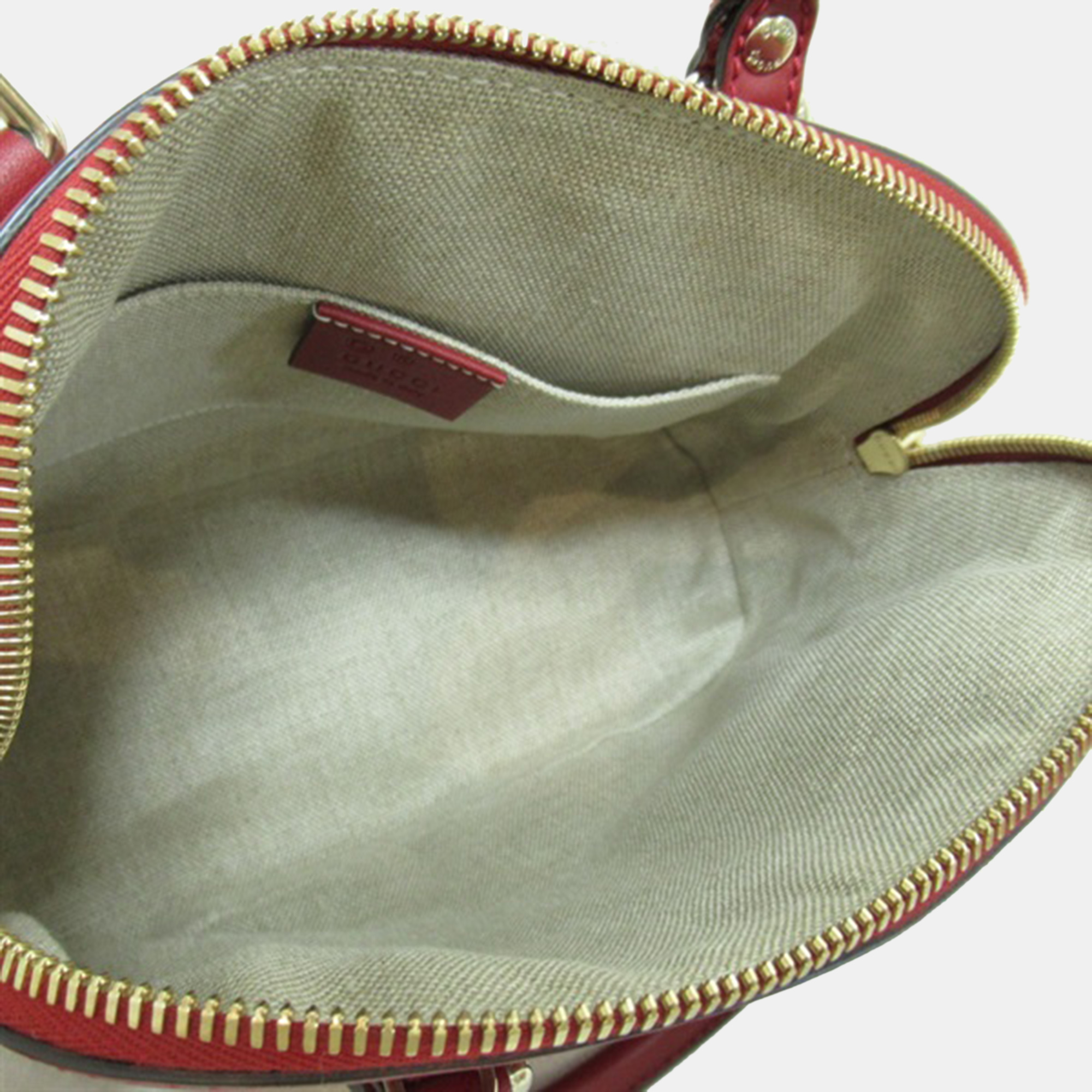 Gucci Red Leather Microguccissima Mini Dome Top Handle Bag