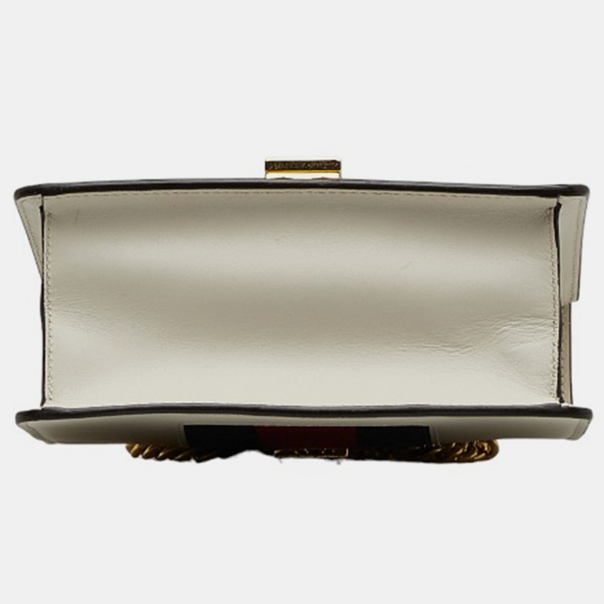 Gucci White Leather Mini Sylvie Chain Shoulder Bag